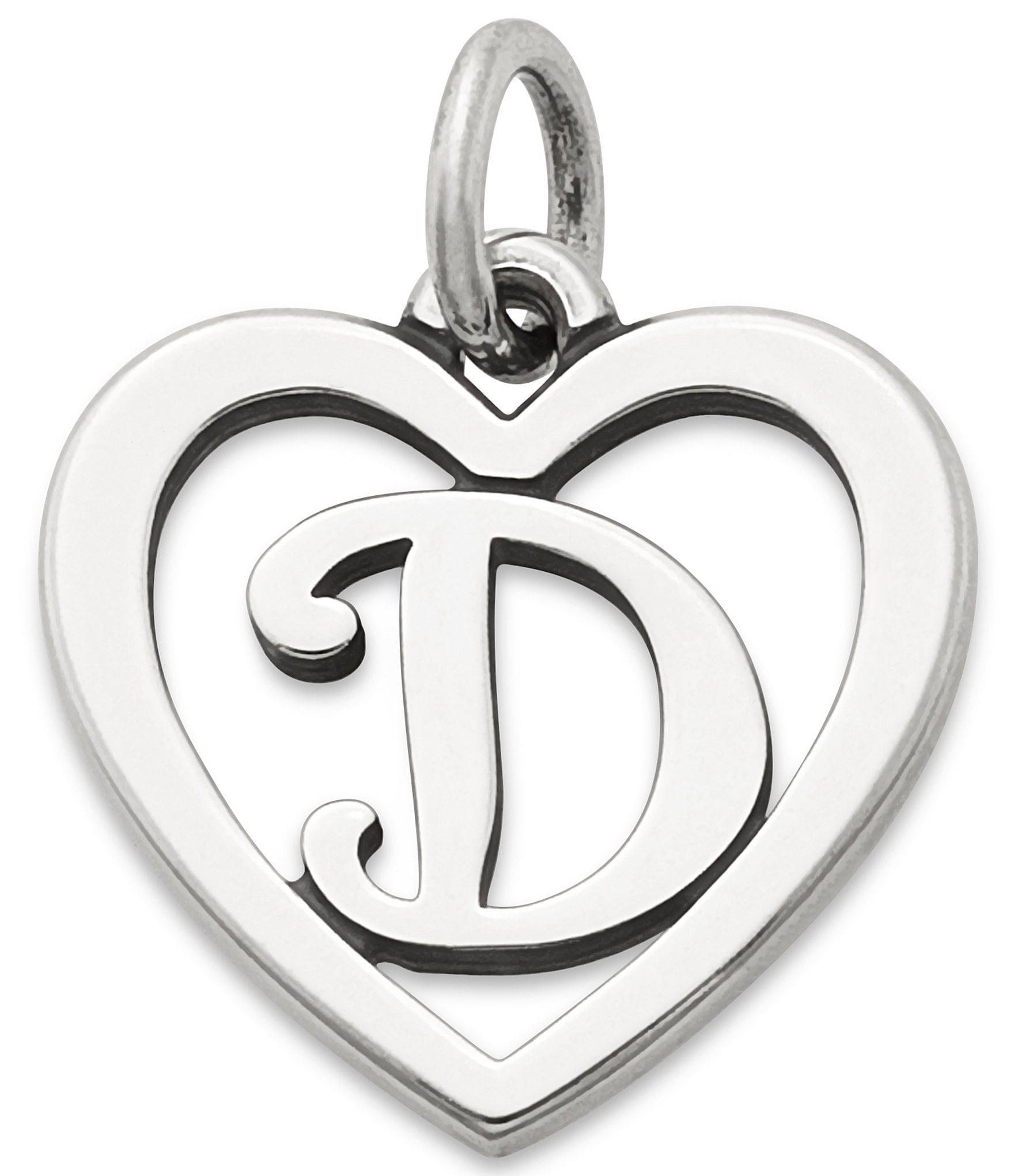 James Avery Heart Initial Charm