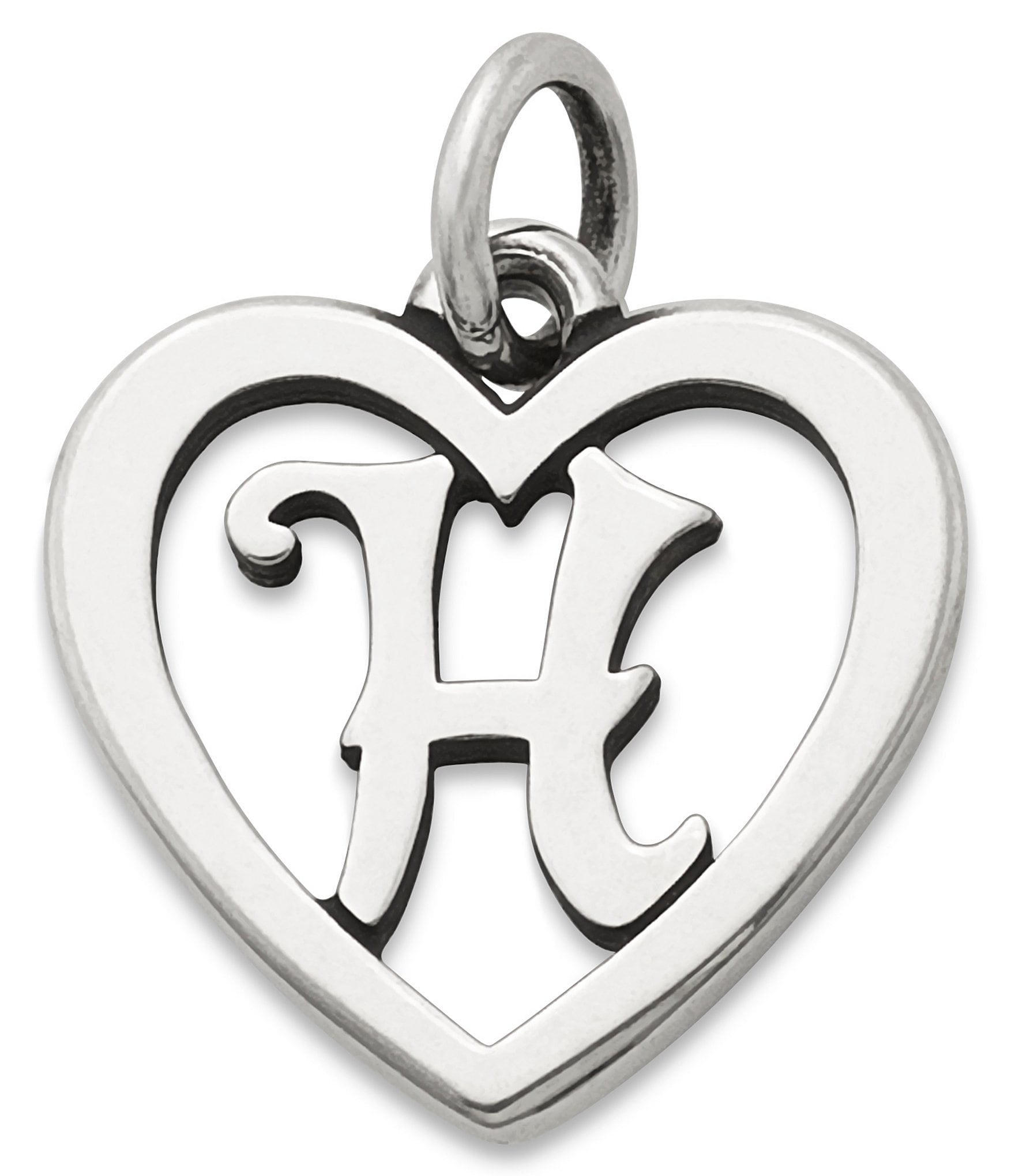 James Avery Heart Initial Charm