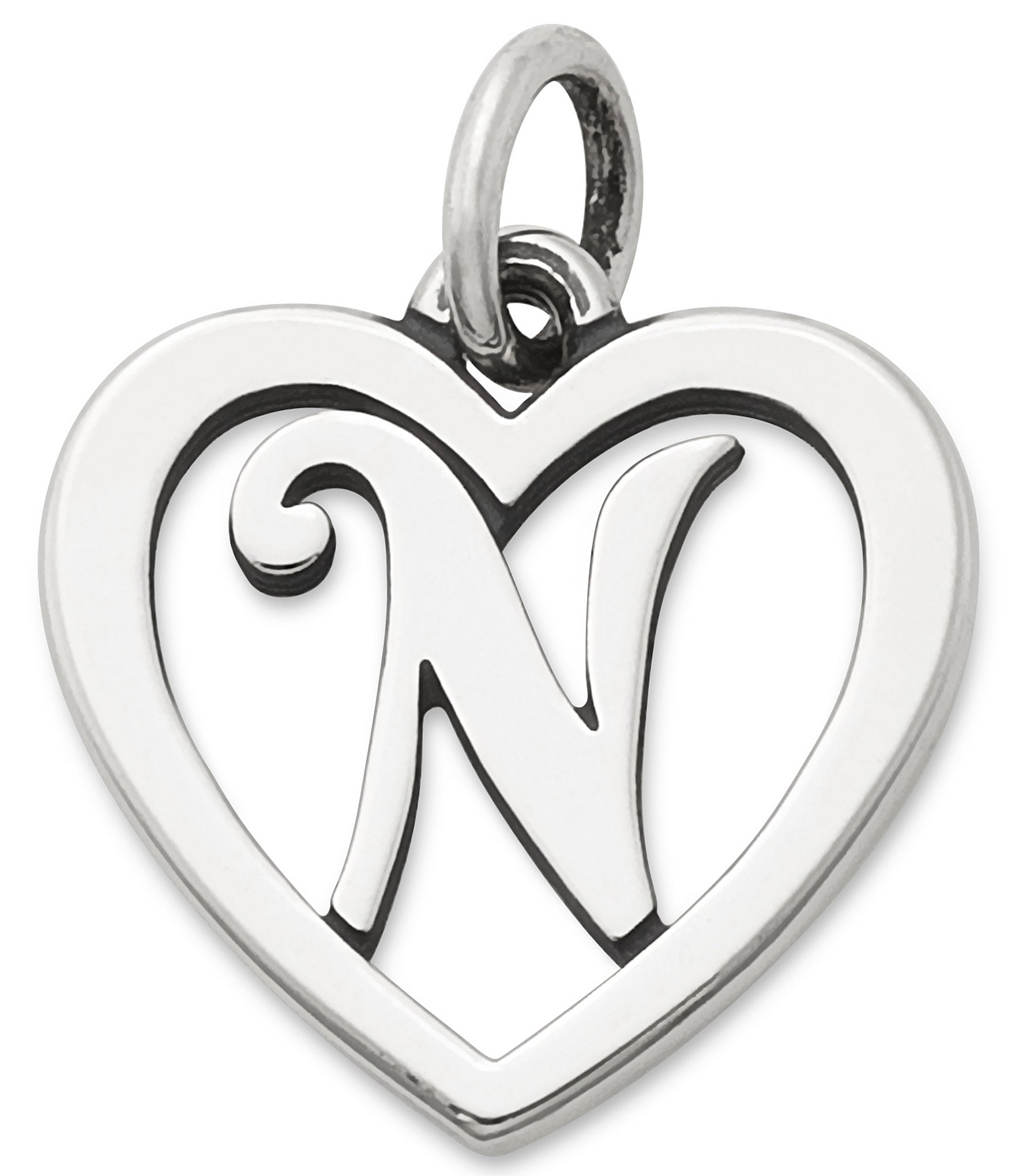 James Avery Heart Initial Charm