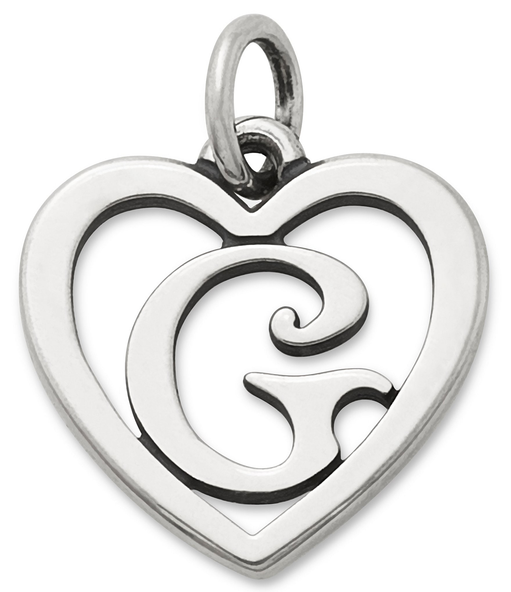 James Avery Heart Initial Charm