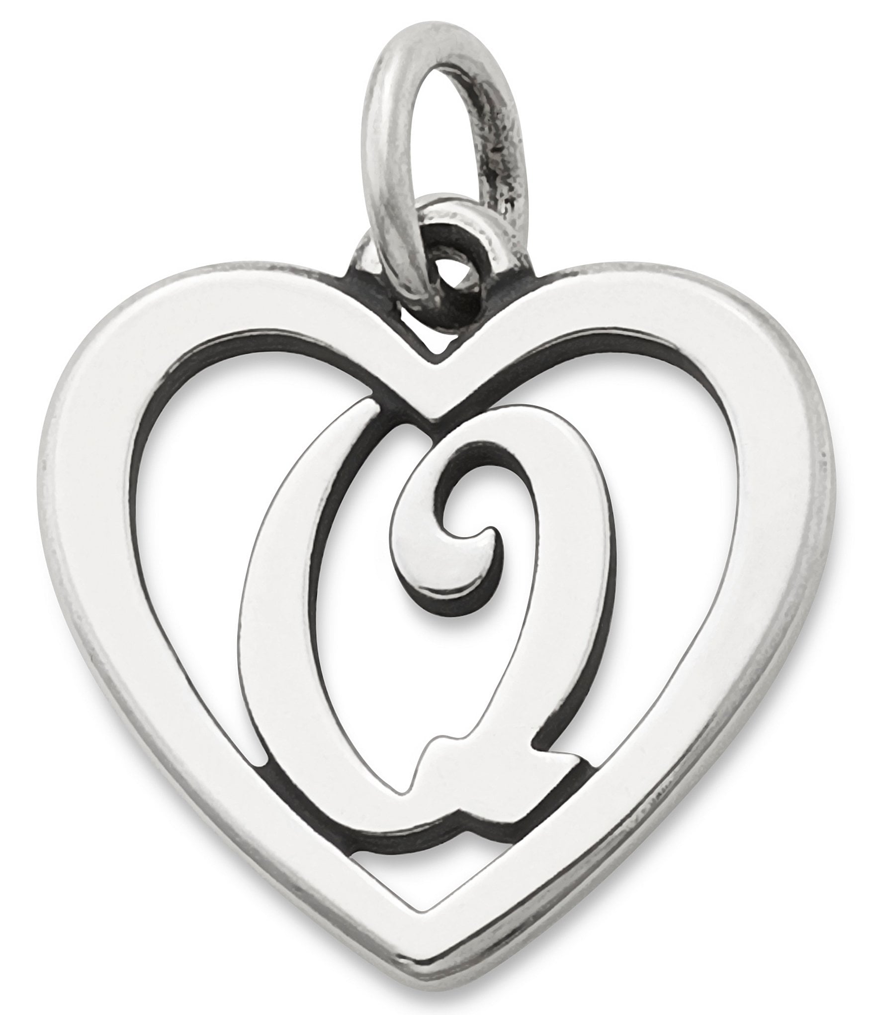 James Avery Heart Initial Charm