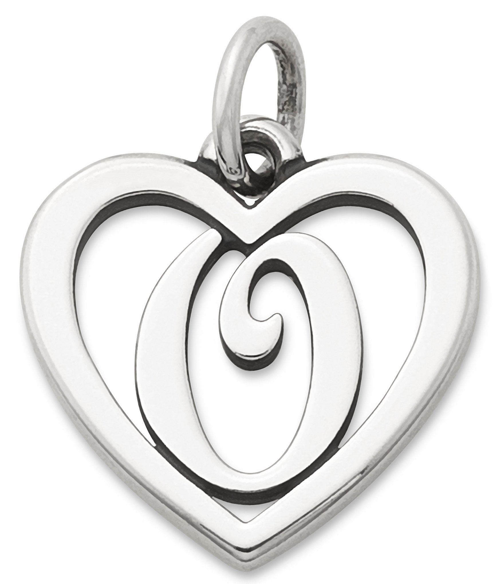 James Avery Heart Initial Charm