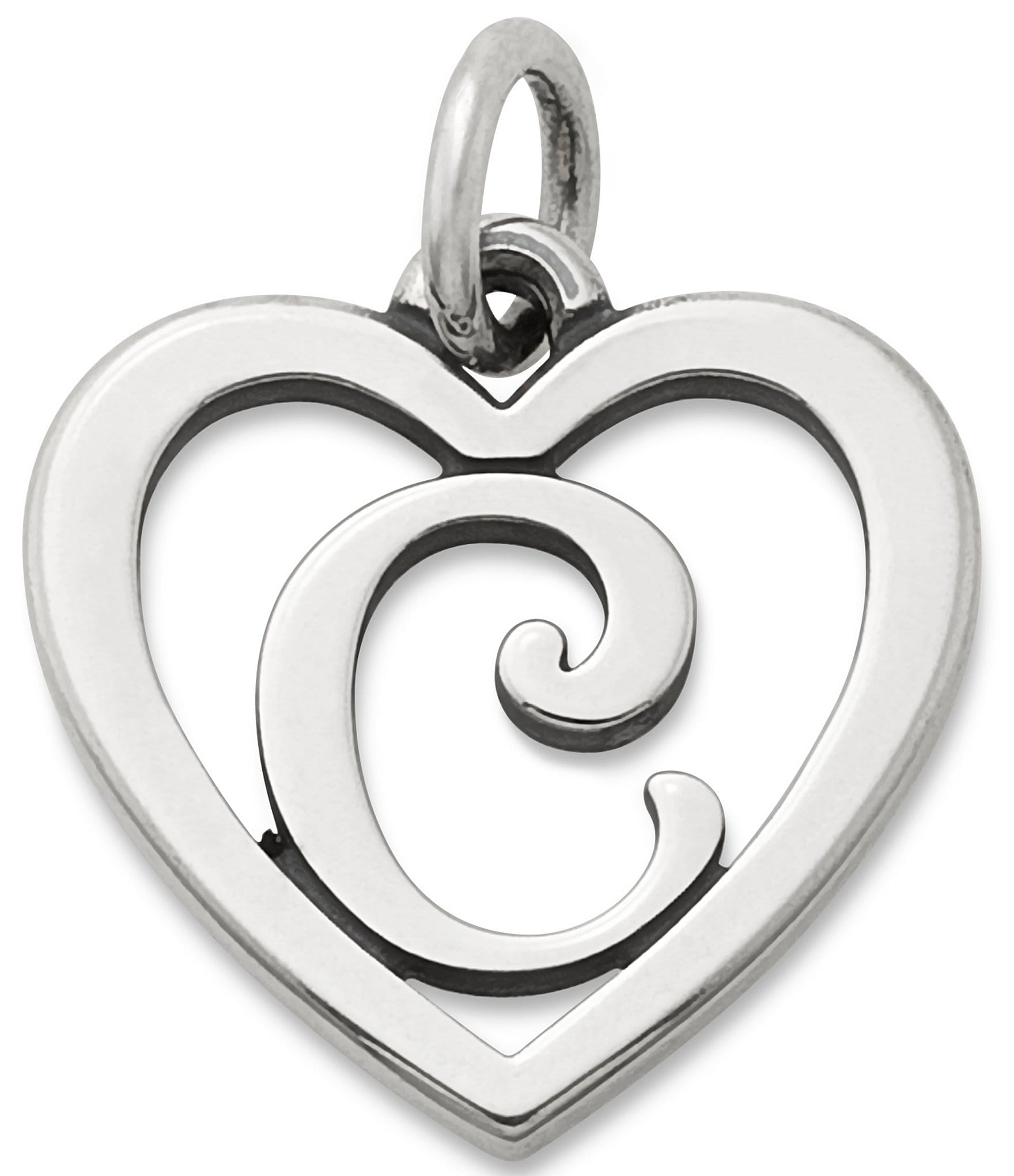 James Avery Heart Initial Charm