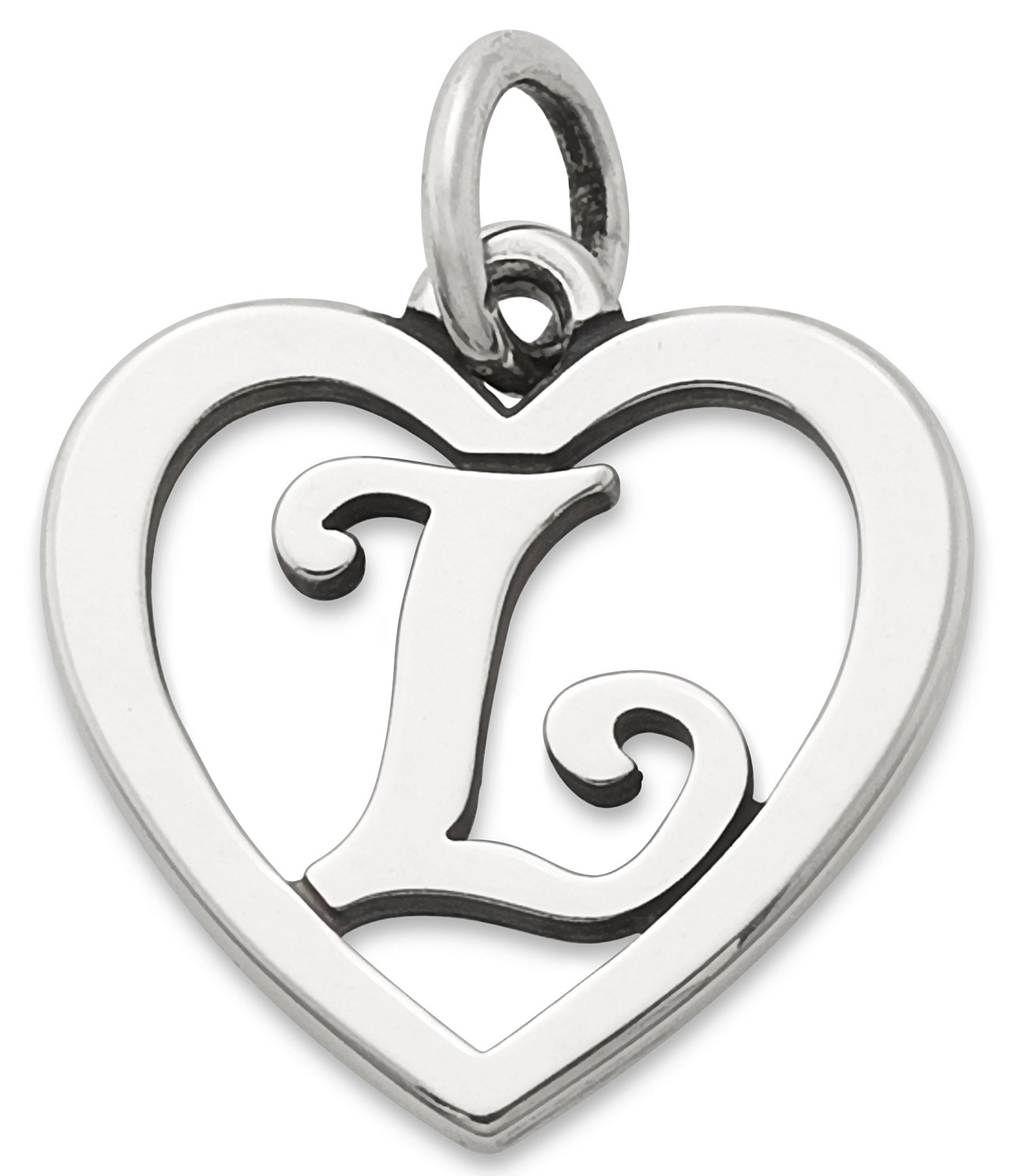 James Avery Heart Initial Charm