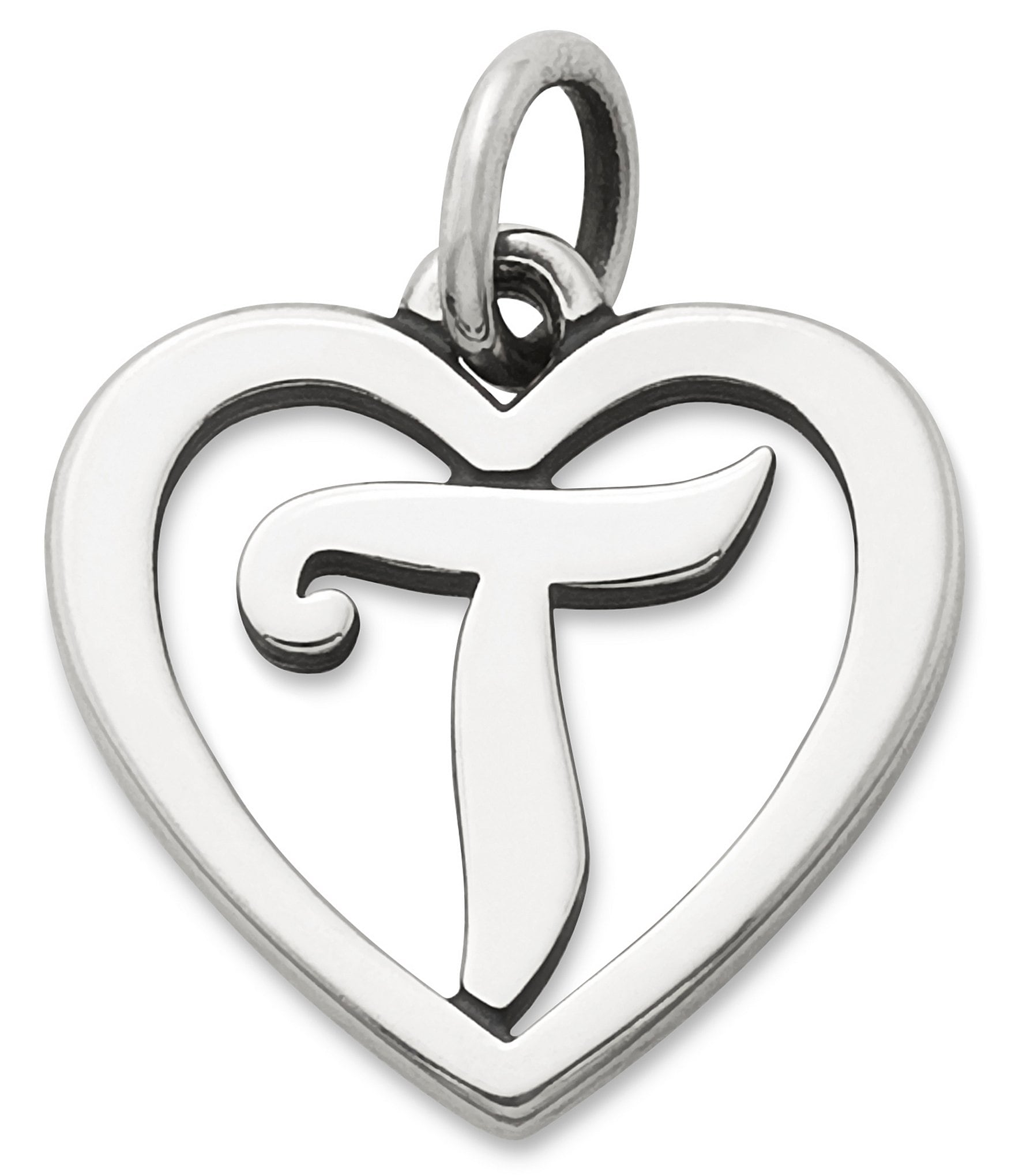 James Avery Heart Initial Charm