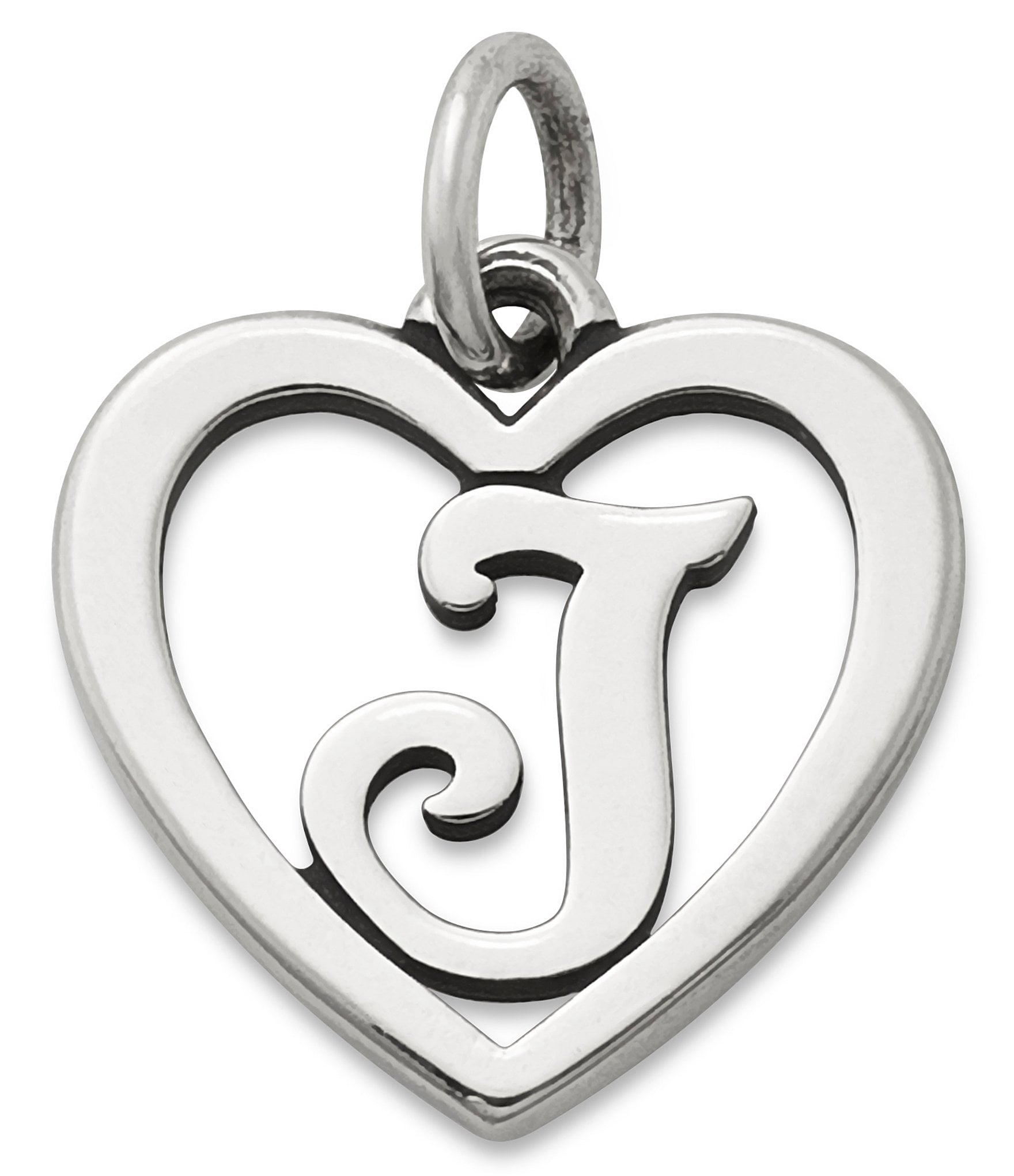 James Avery Heart Initial Charm