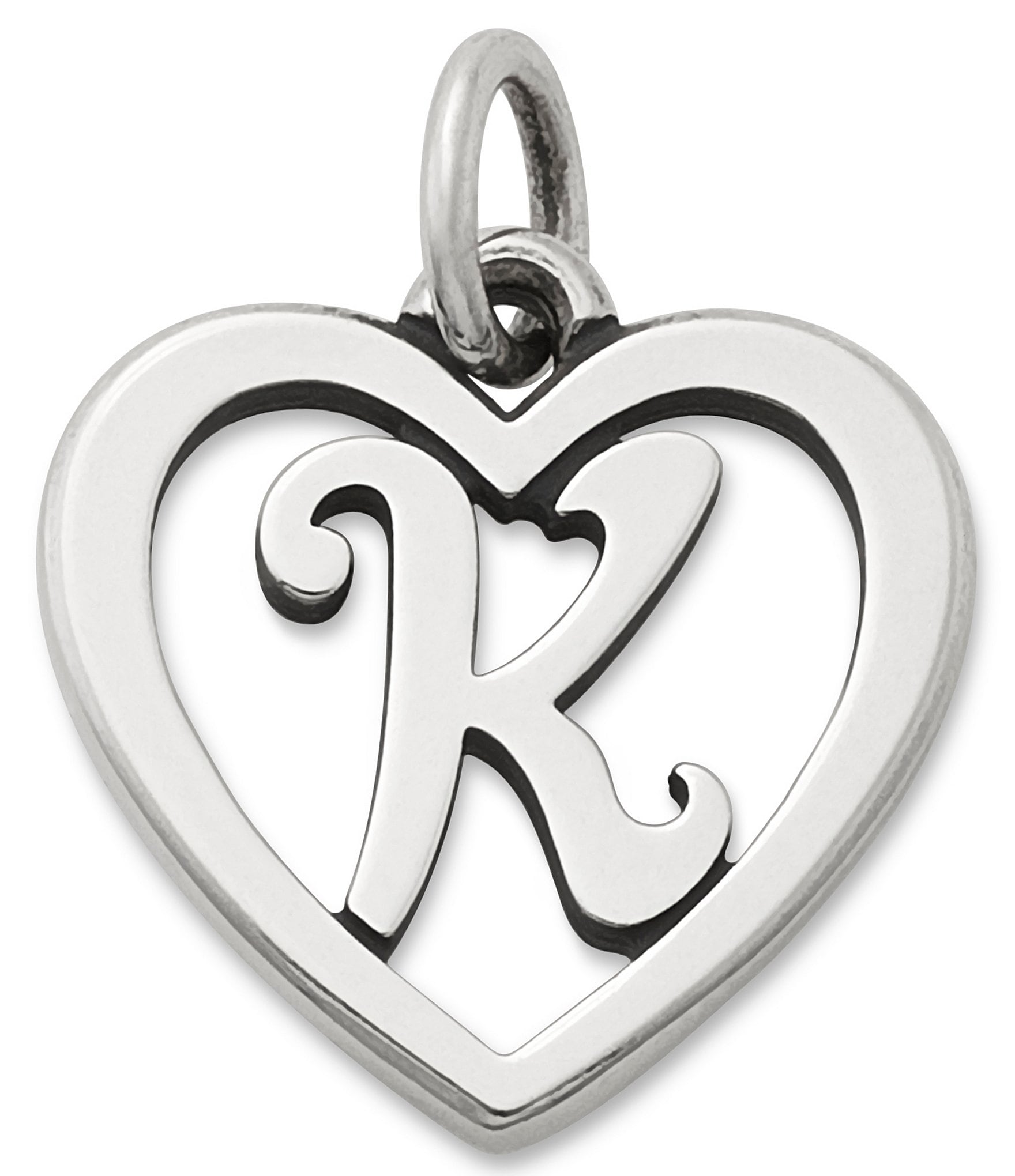 James Avery Heart Initial Charm