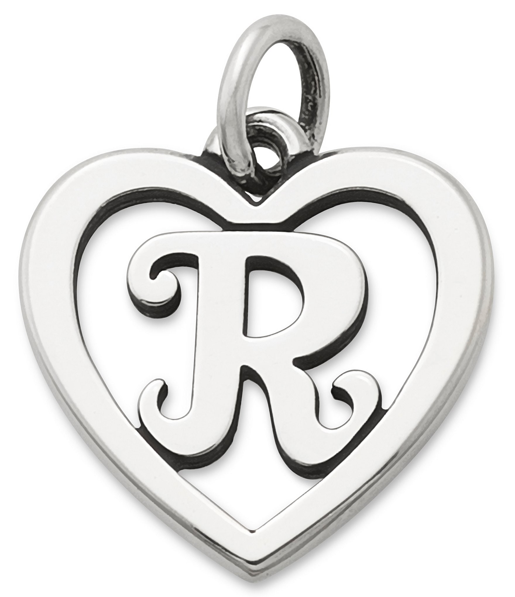 James Avery Heart Initial Charm