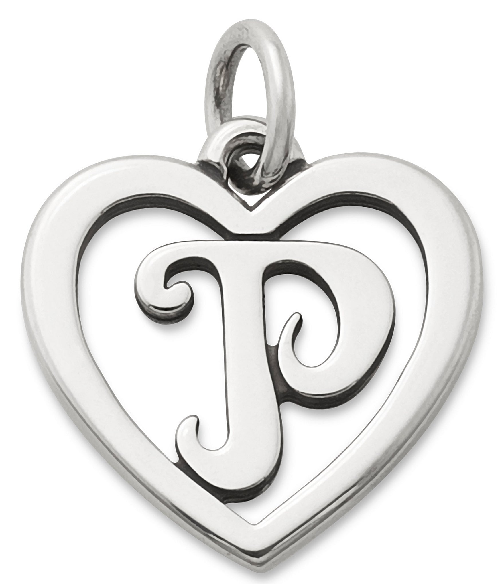 James Avery Heart Initial Charm