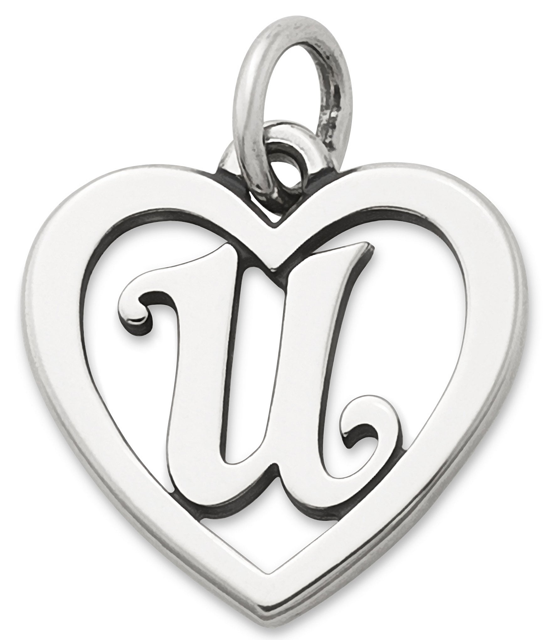 James Avery Heart Initial Charm