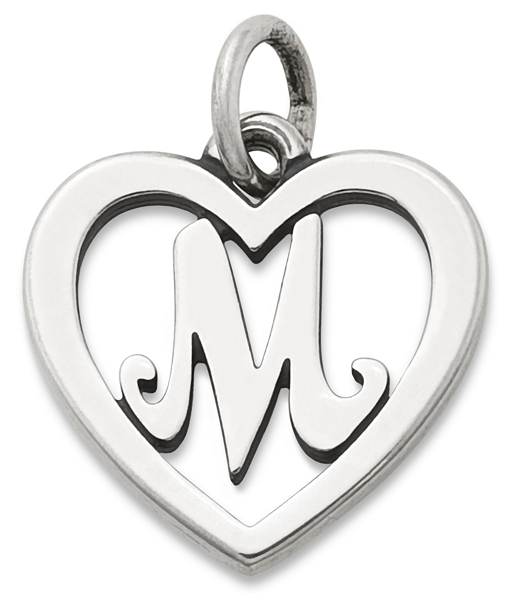 James Avery Heart Initial Charm