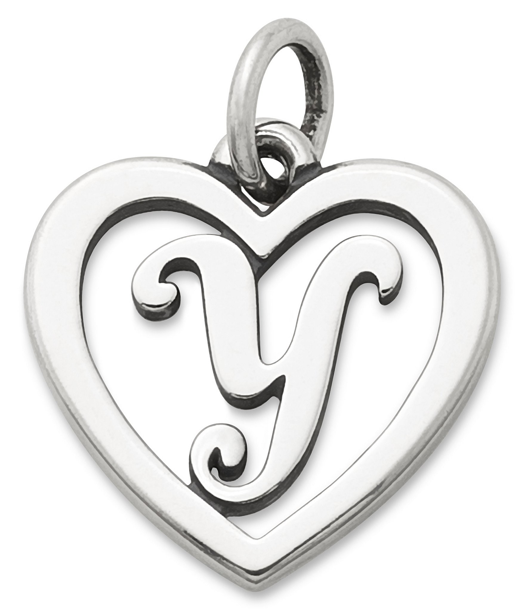 James Avery Heart Initial Charm