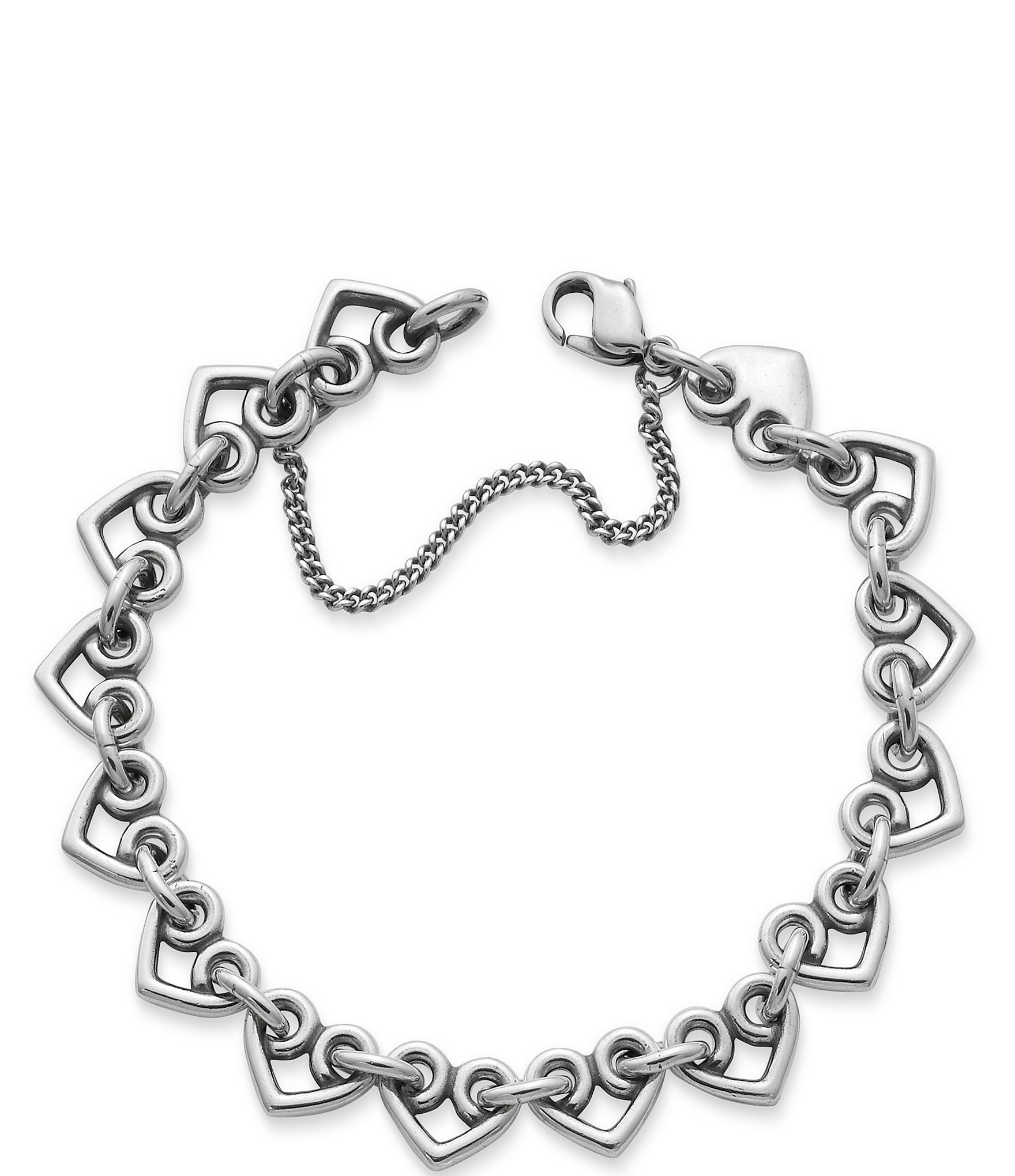 James Avery Heart Link Charm Bracelet