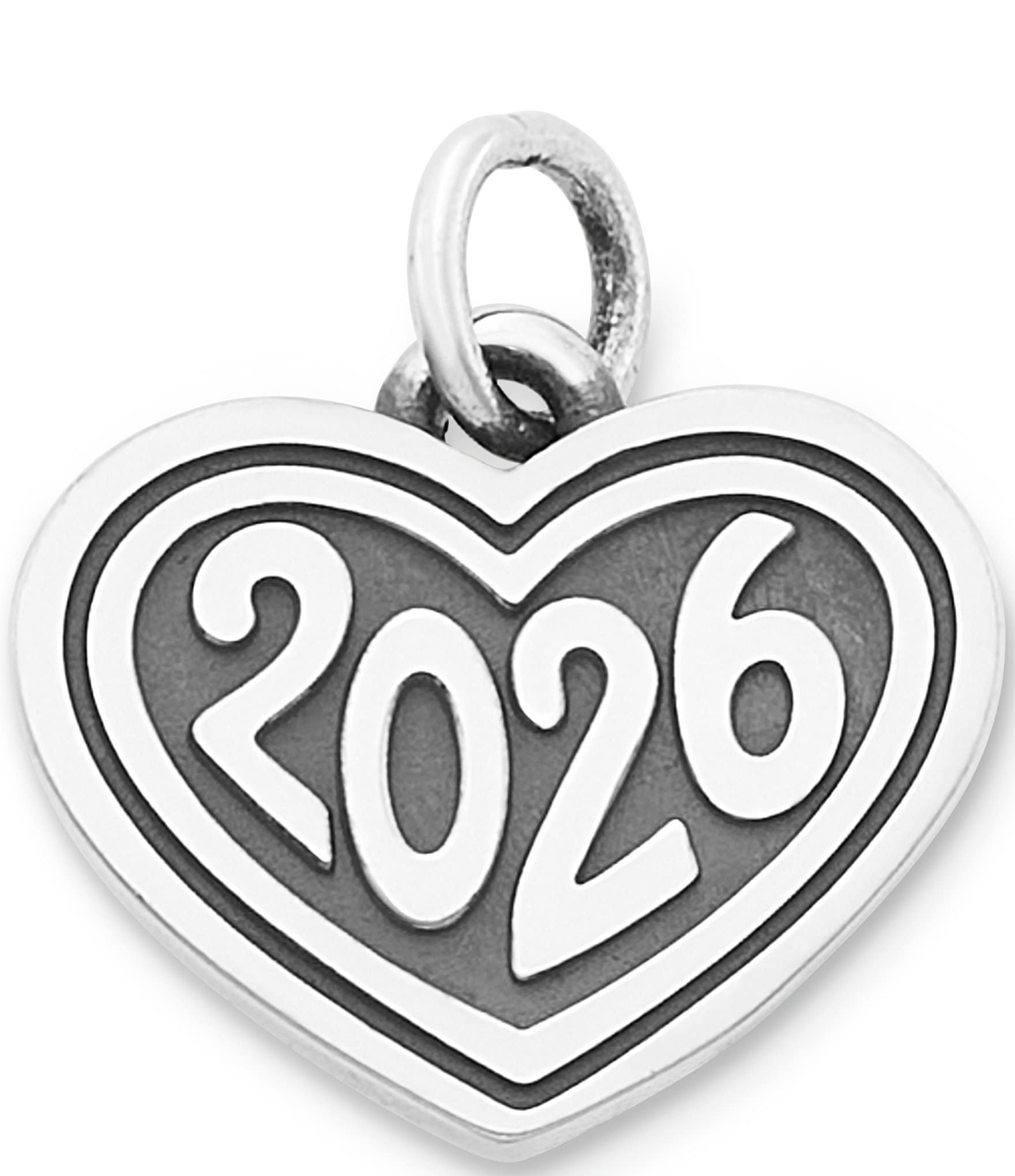 James Avery Heart with 2026 Charm