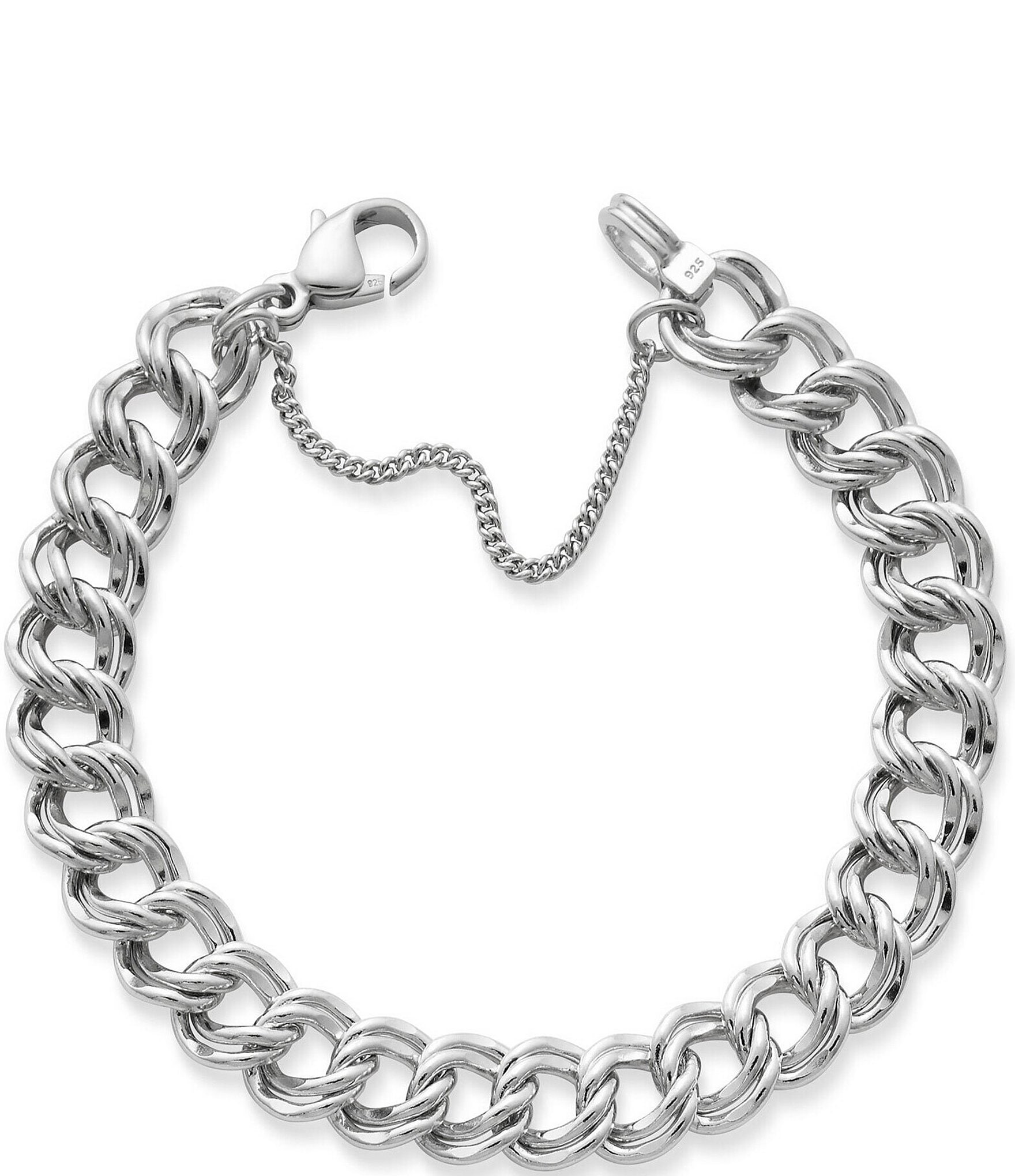 James Avery Heavy Double Curb Chain Charm Bracelet | Dillard's