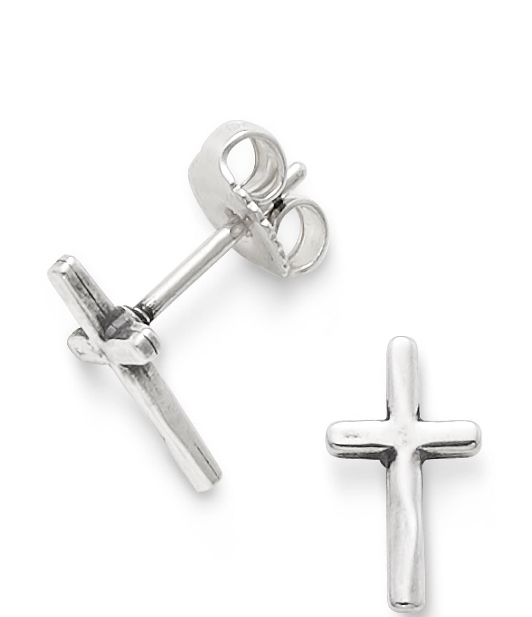 James Avery Horizon Cross Stud Ear Posts