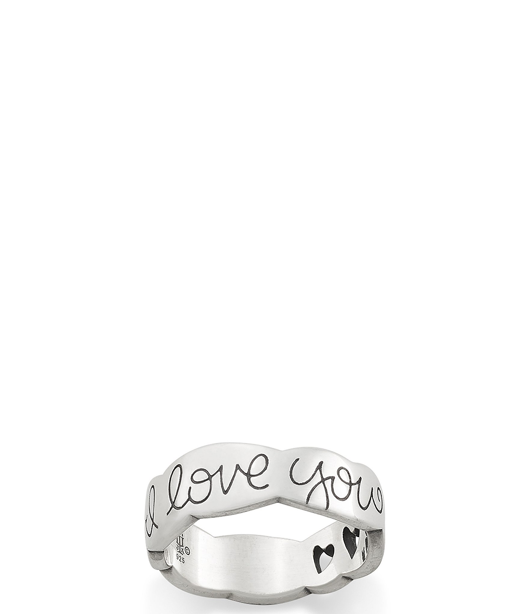 James Avery I Love You Mom Heart Band Ring