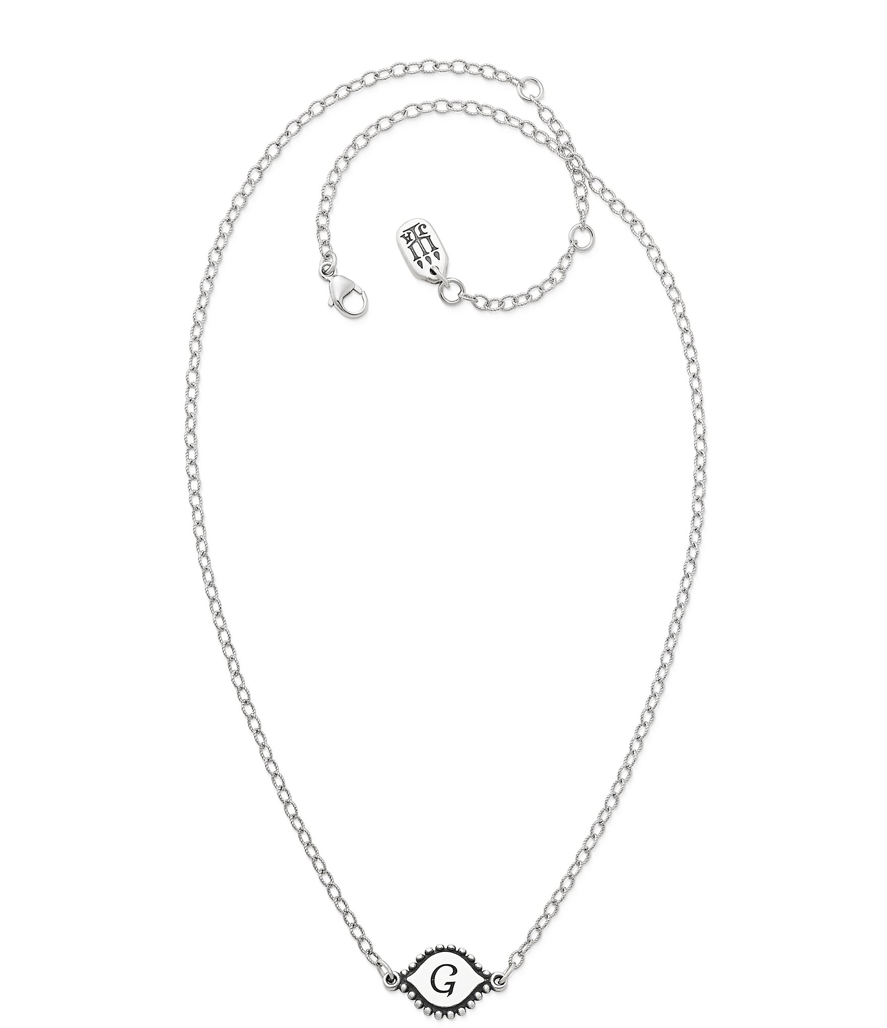 James Avery Memoir Initial Pendant Adjustable Necklace