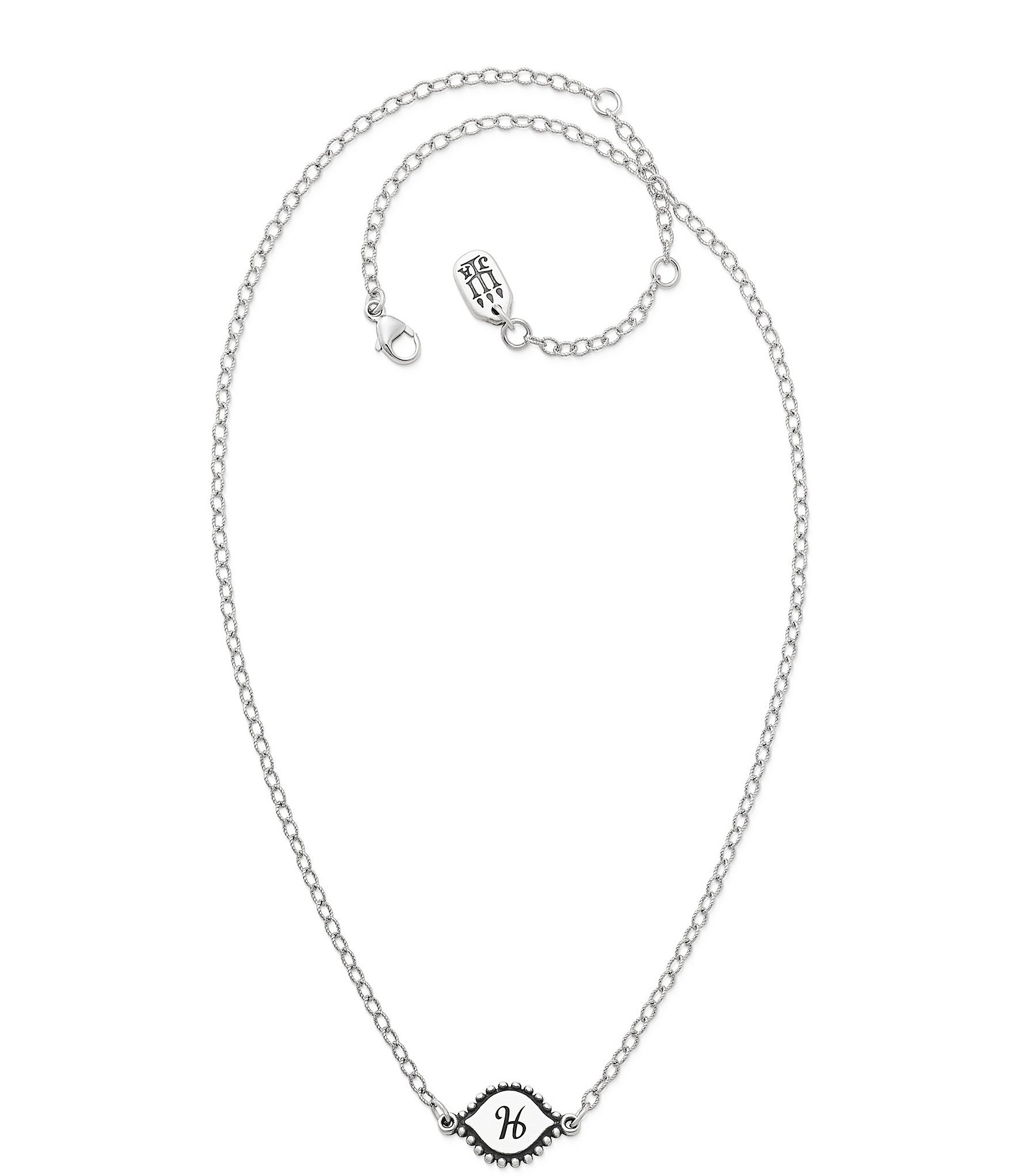 James Avery Memoir Initial Pendant Adjustable Necklace