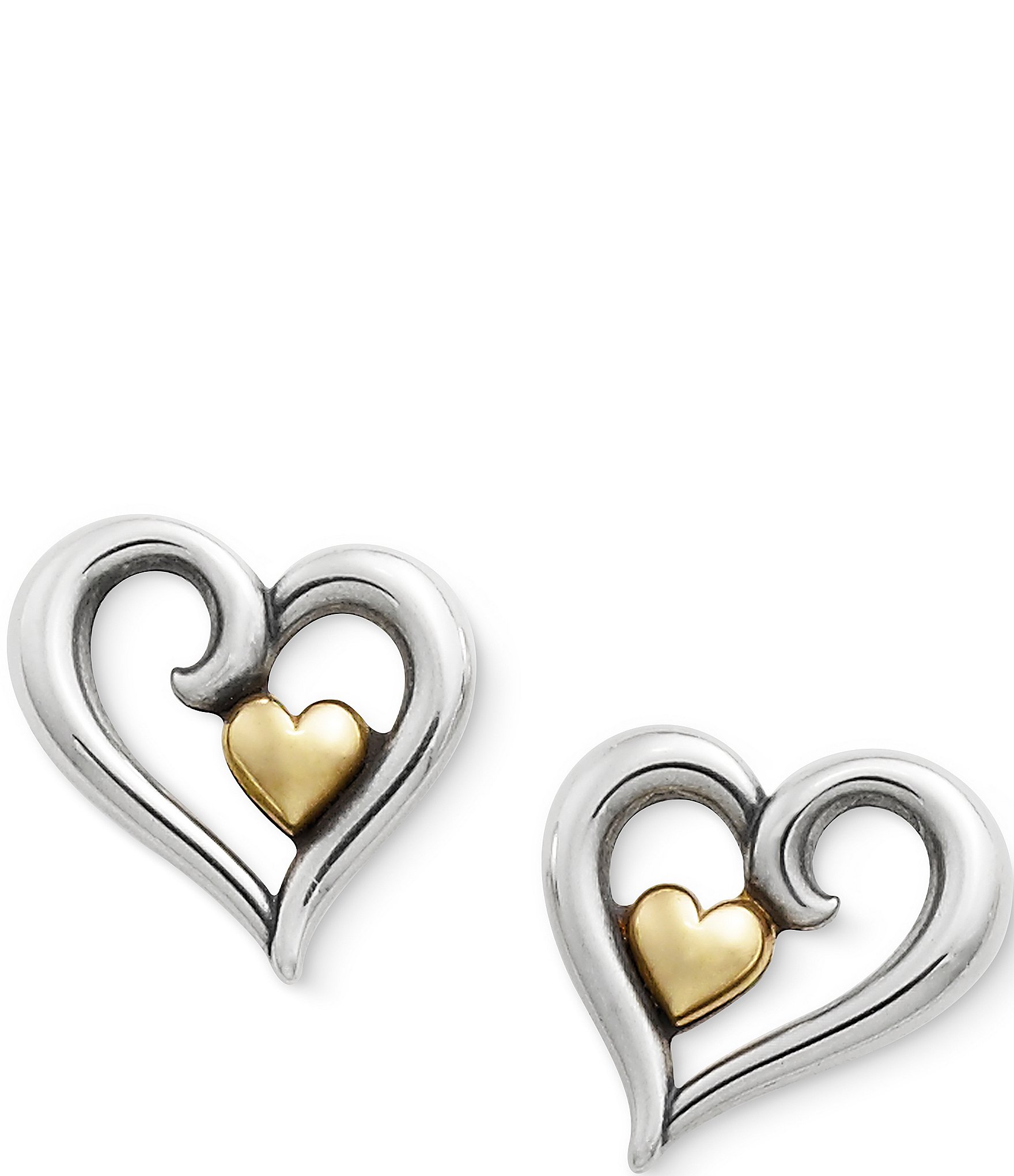 James Avery Joy of My Heart Sterling Silver and Gold Earrings | Dillard's