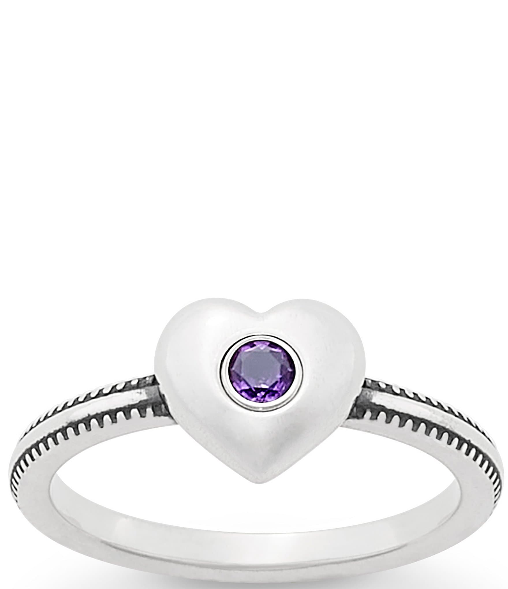 James Avery Keepsake Heart with Amethyst Ring | Dillard's