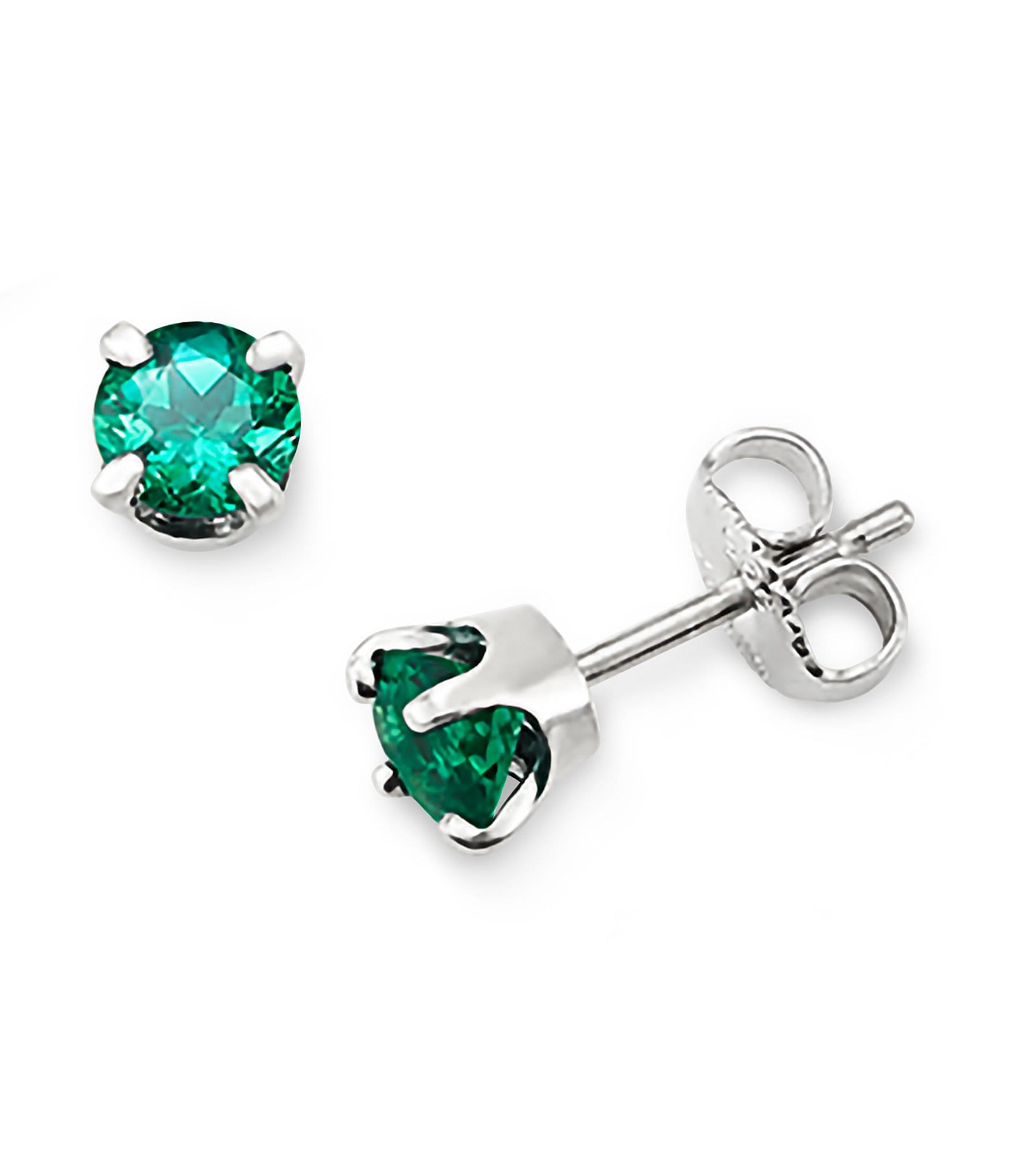 James Avery Lab-Created Emerald Gemstone May Birthstone Ear Posts