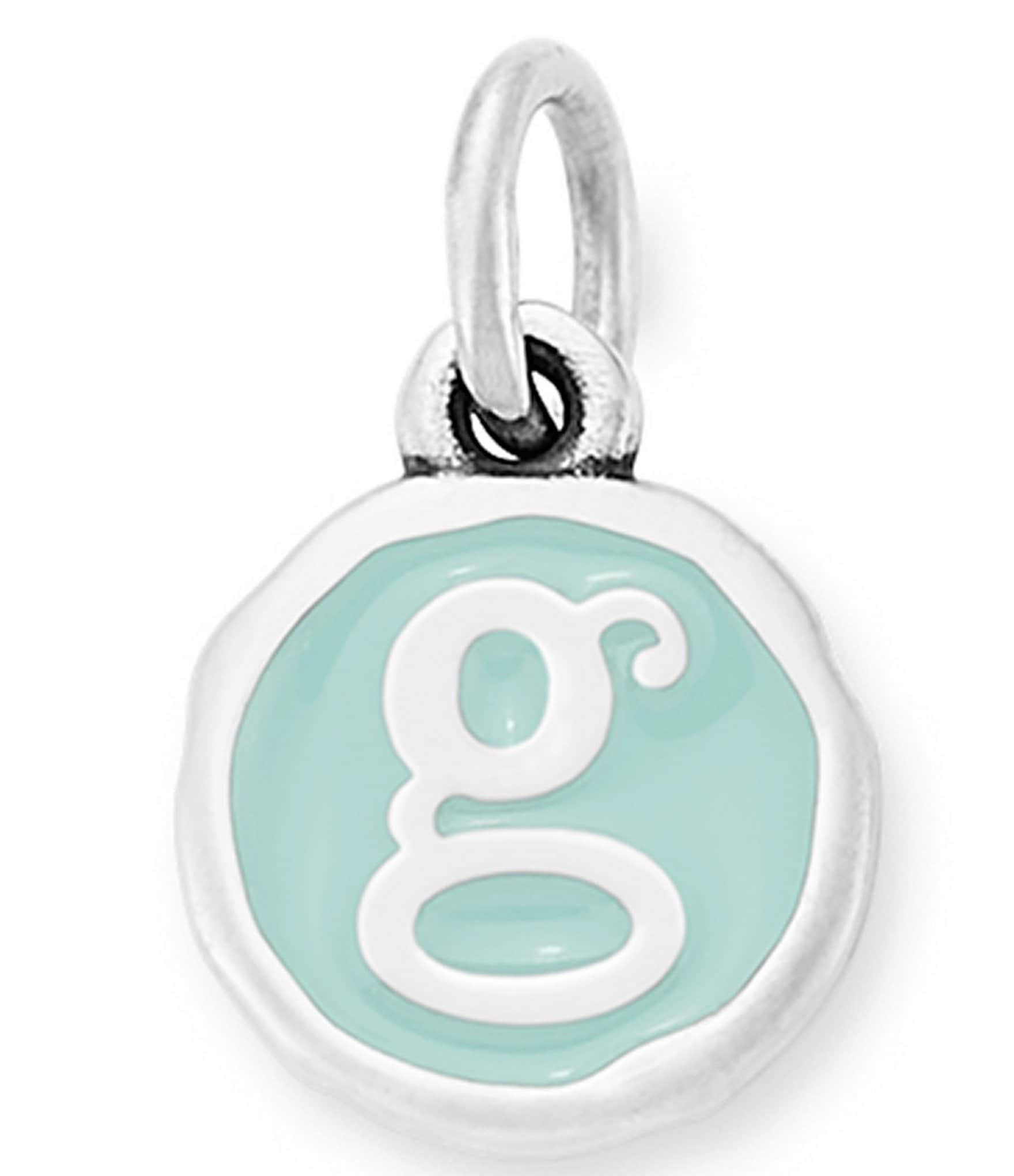 James Avery Light Blue Enamel Initial Charm