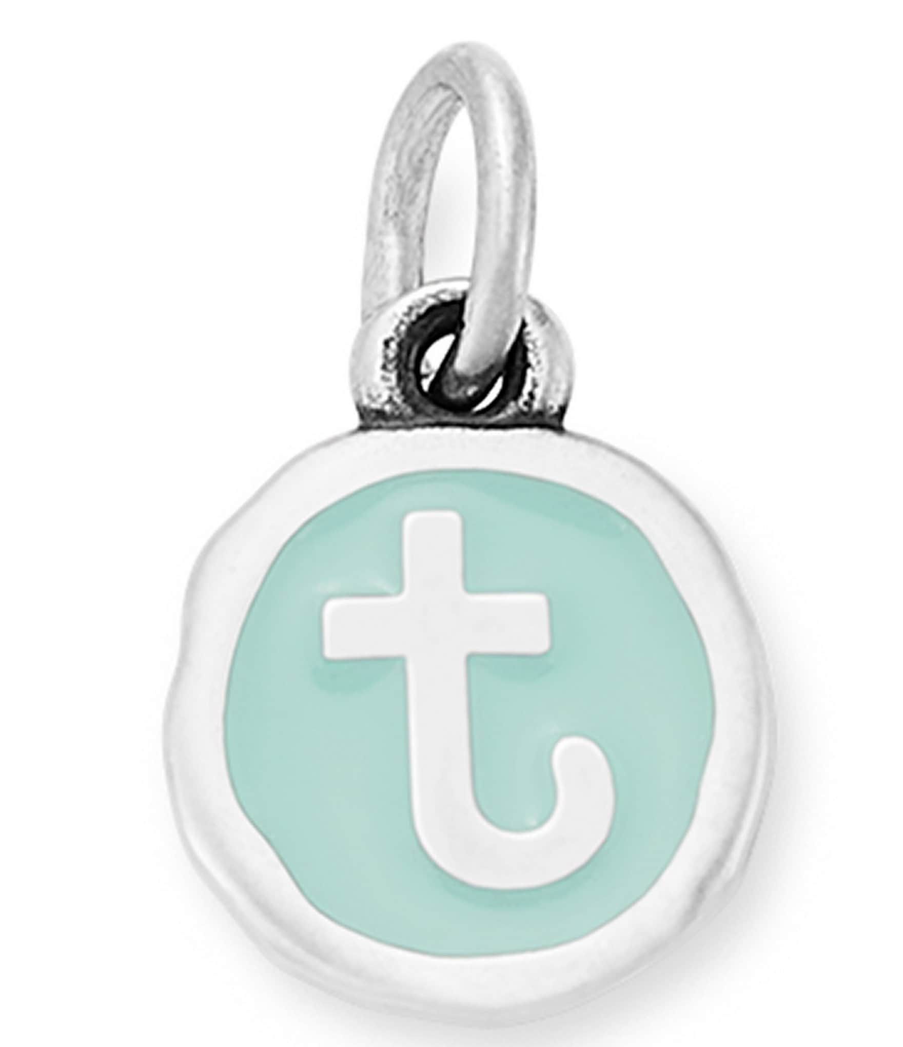 James Avery Light Blue Enamel Initial Charm