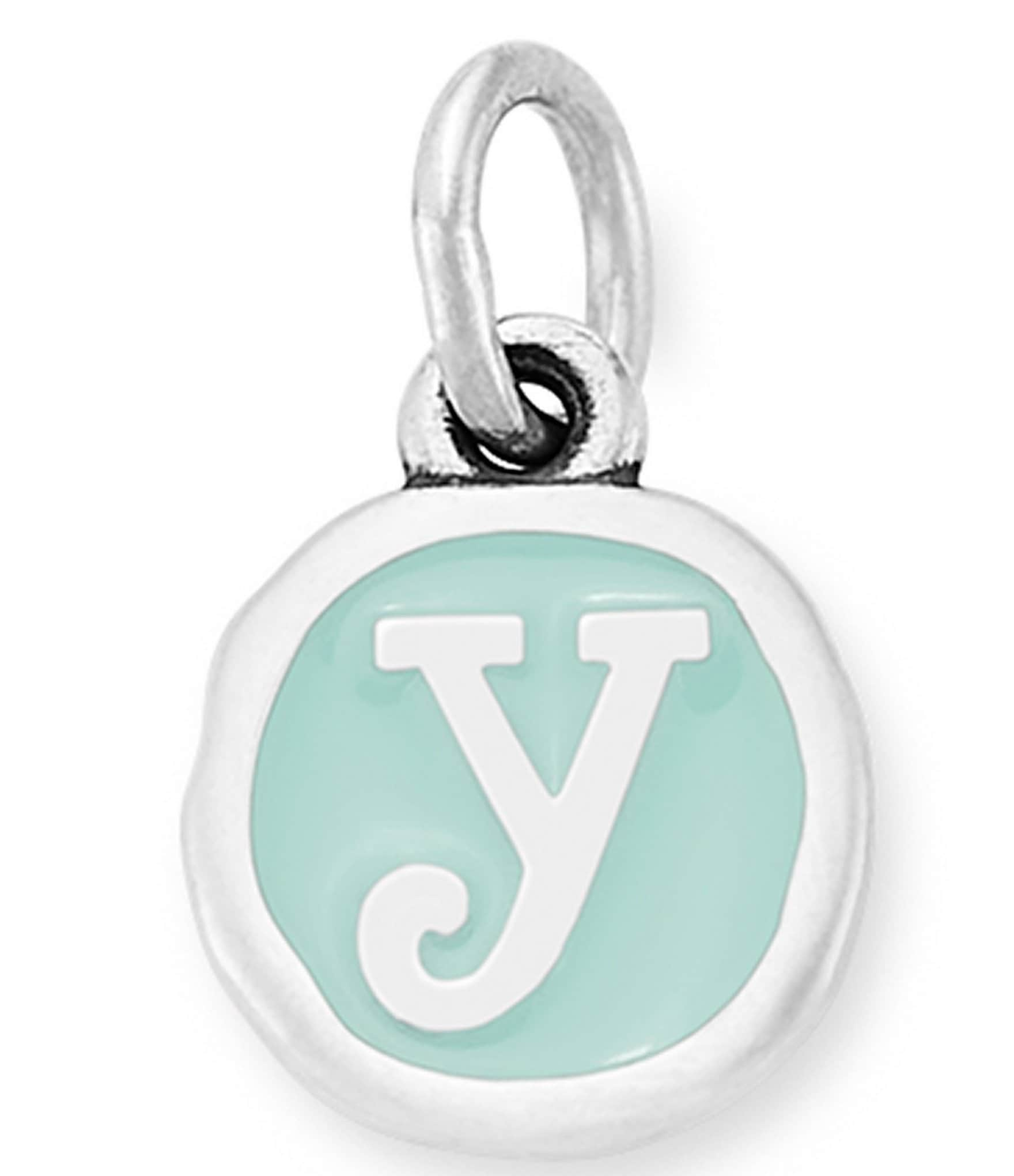 James Avery Light Blue Enamel Initial Charm