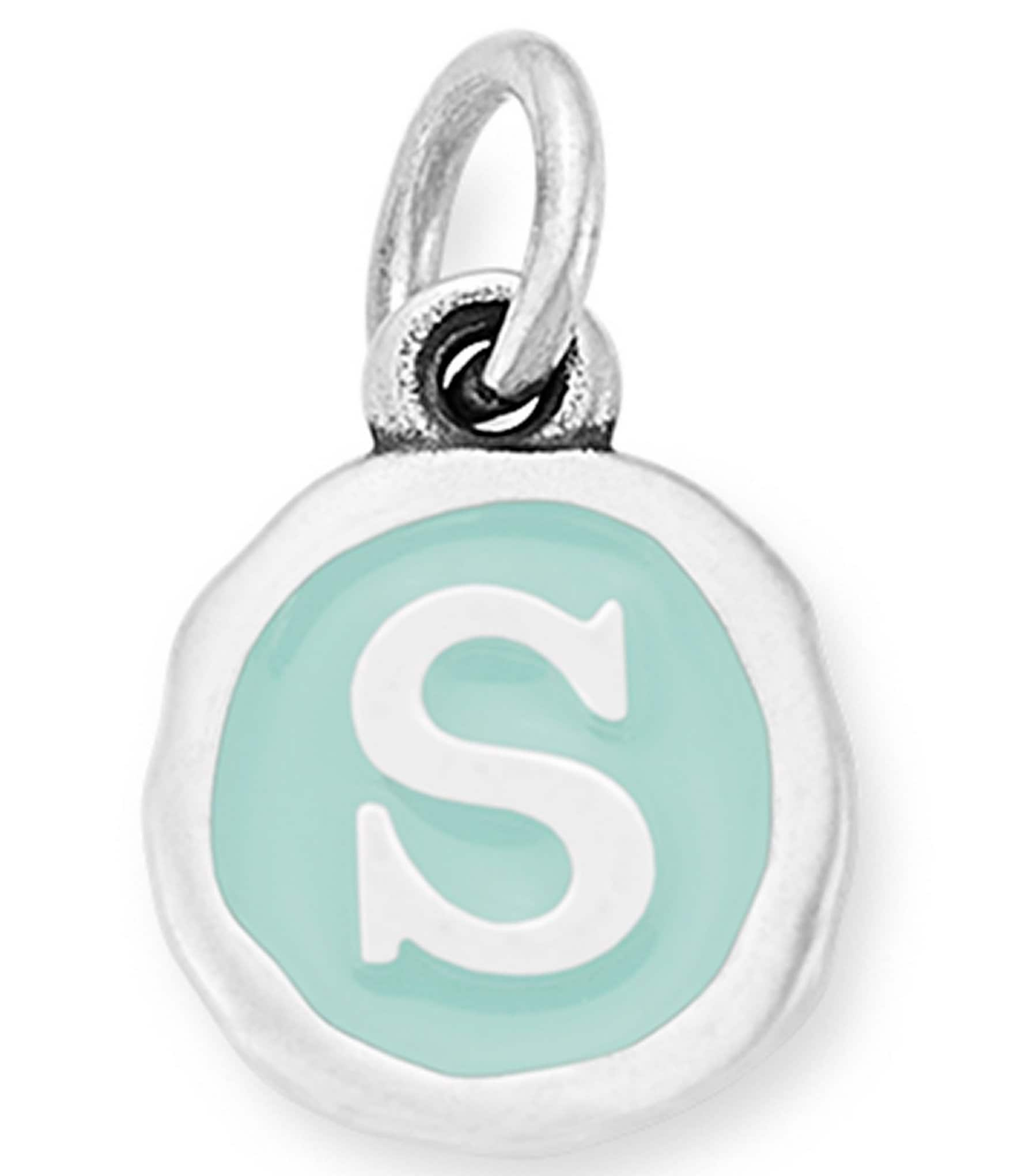 James Avery Light Blue Enamel Initial Charm