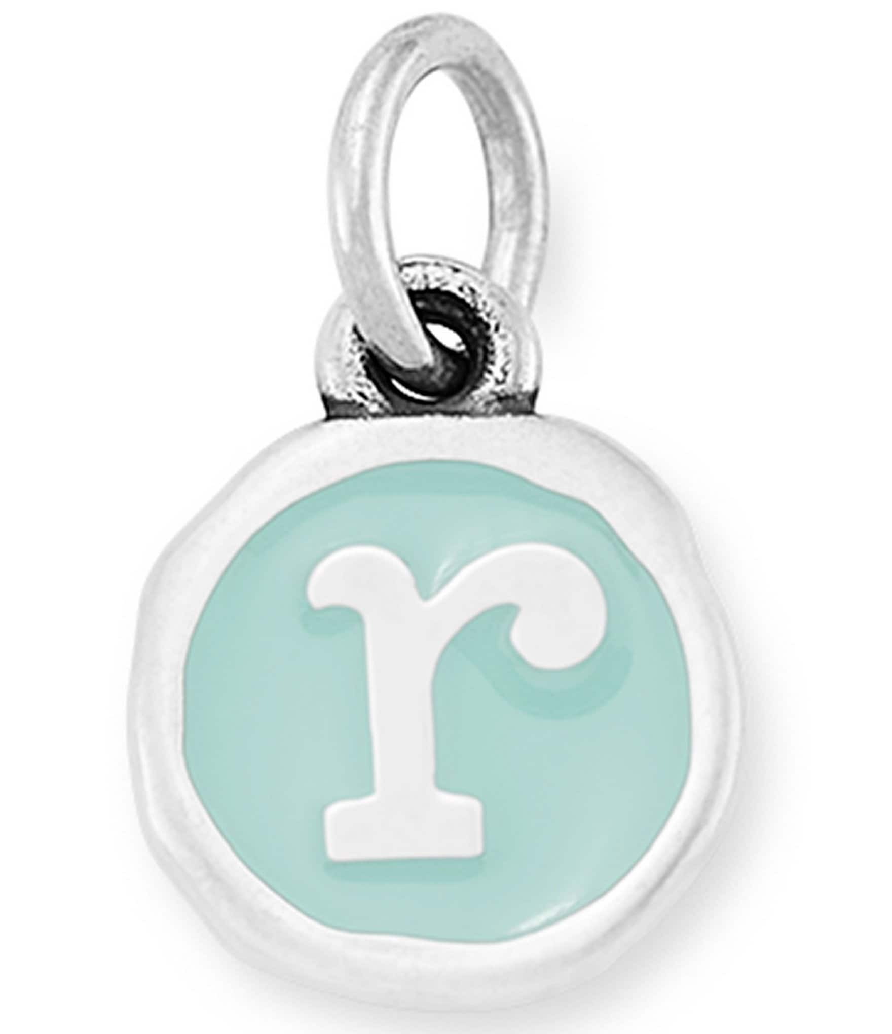 James Avery Light Blue Enamel Initial Charm