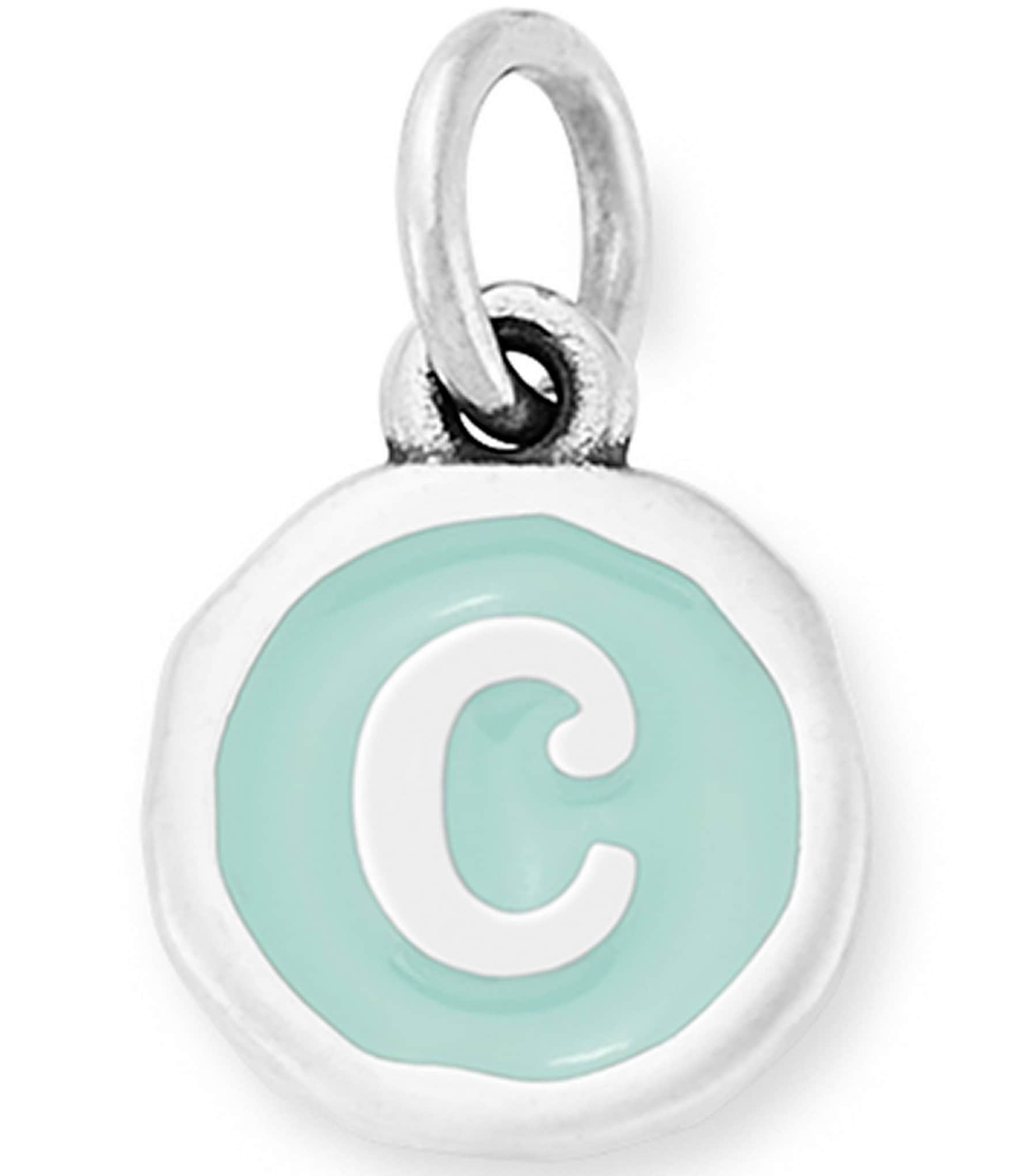 James Avery Light Blue Enamel Initial Charm