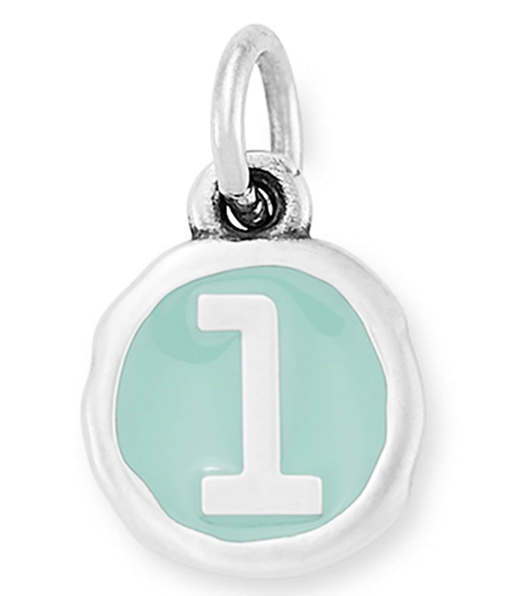 James Avery Light Blue Enamel Initial Charm