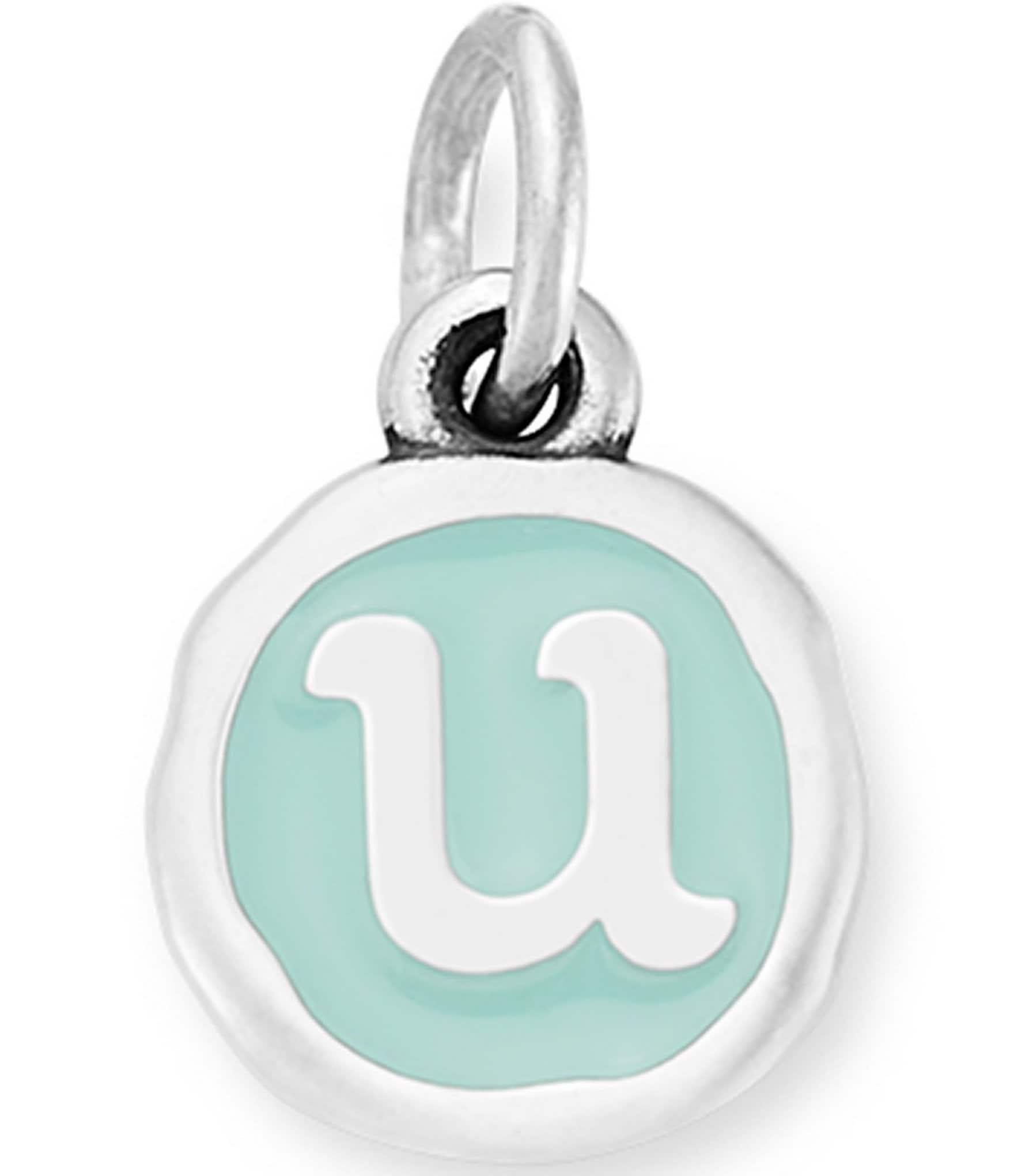 James Avery Light Blue Enamel Initial Charm