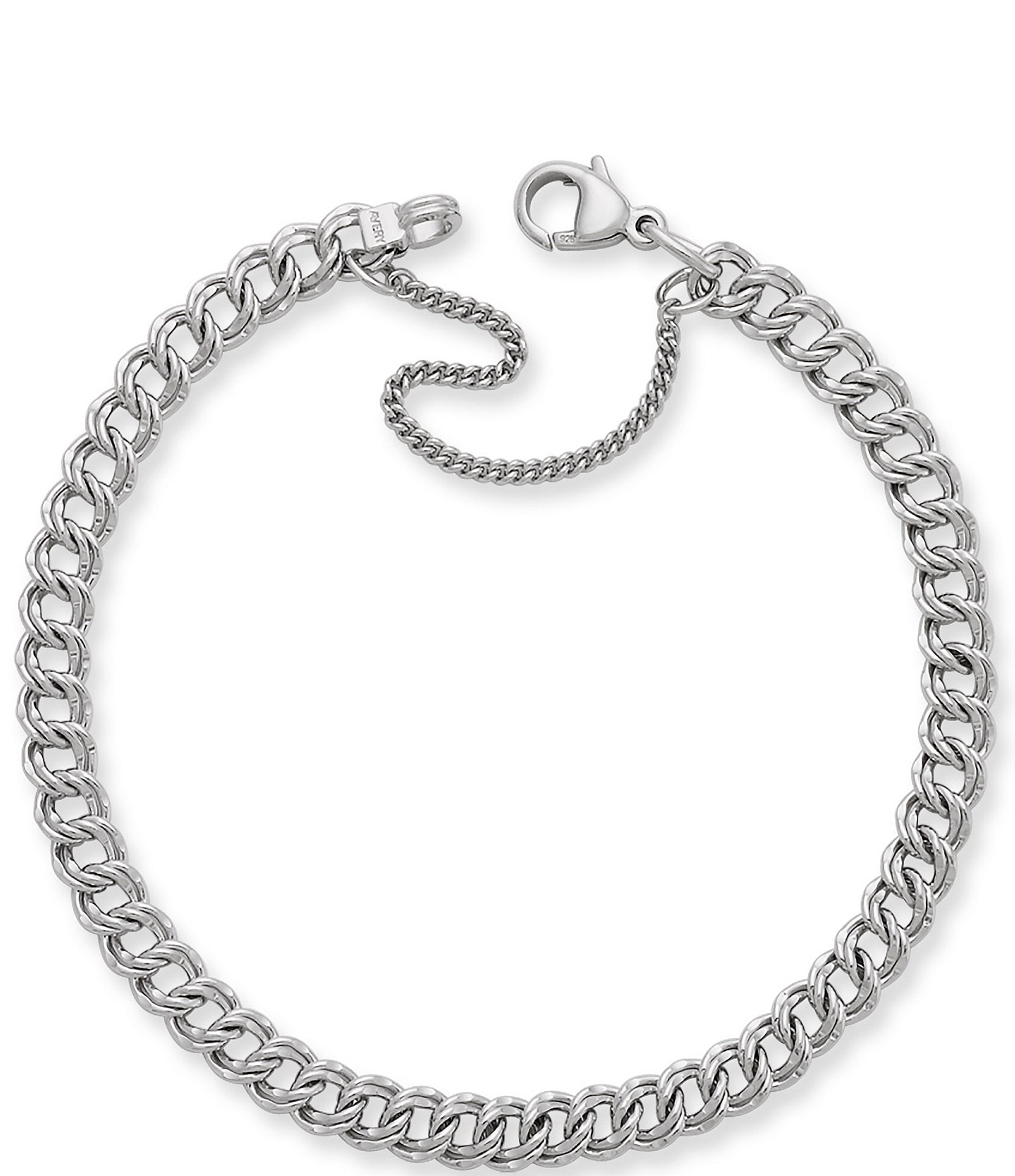 James Avery Light Double Curb Charm Bracelet