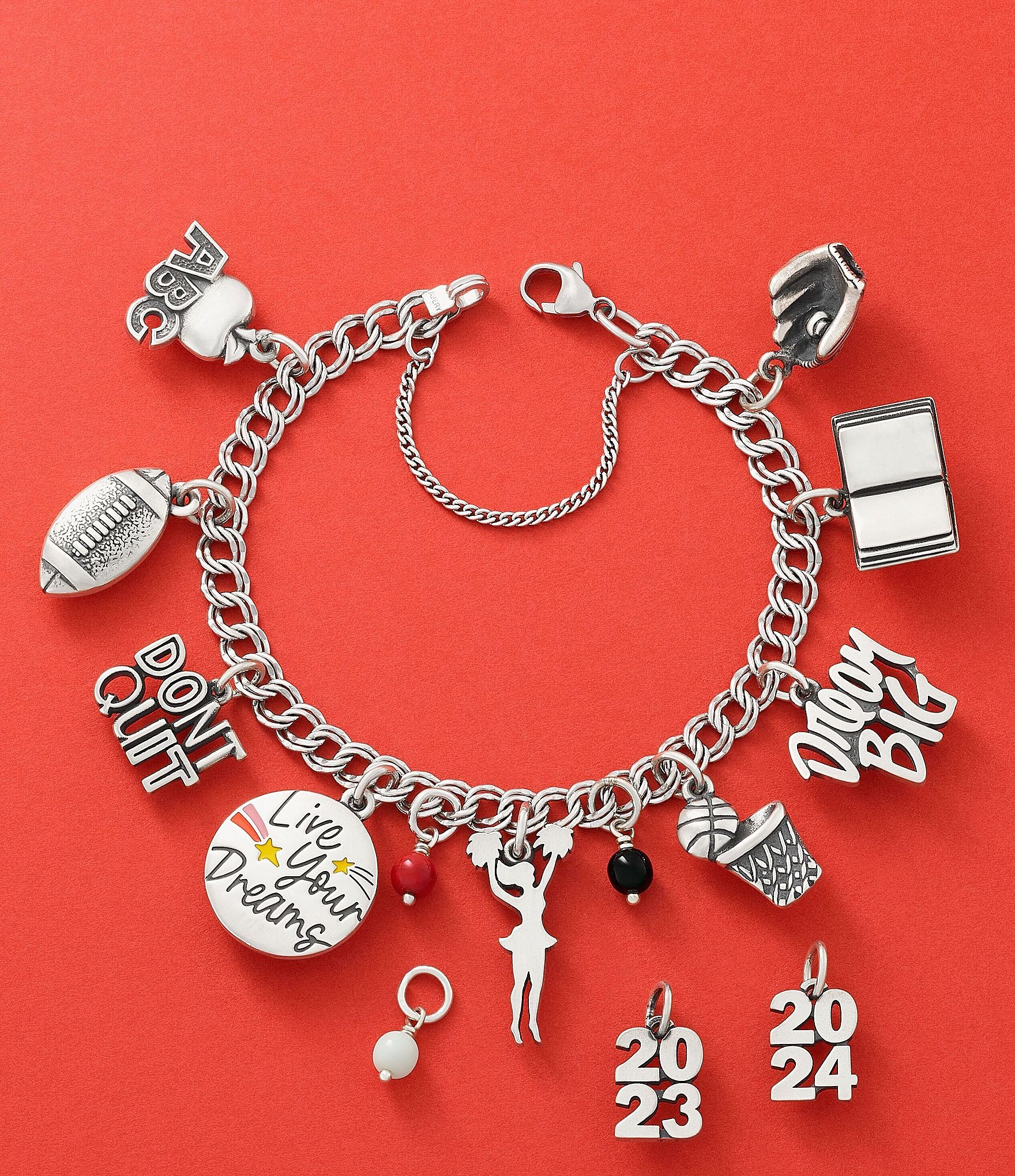 James Avery Light Double Curb Charm Bracelet