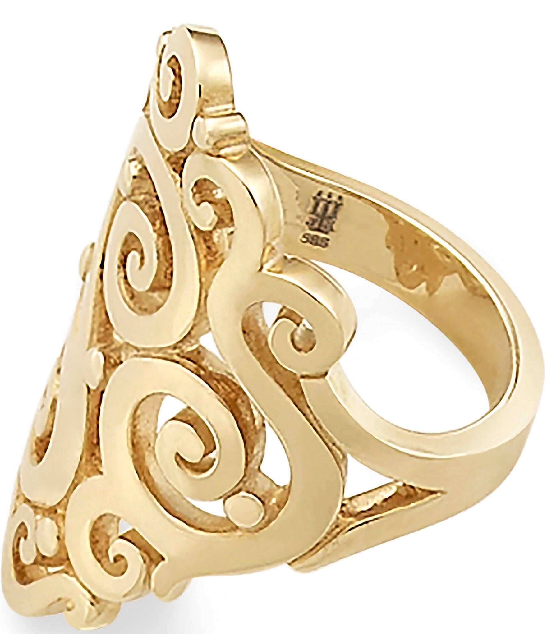 James Avery 14K Gold Long Sorrento Ring