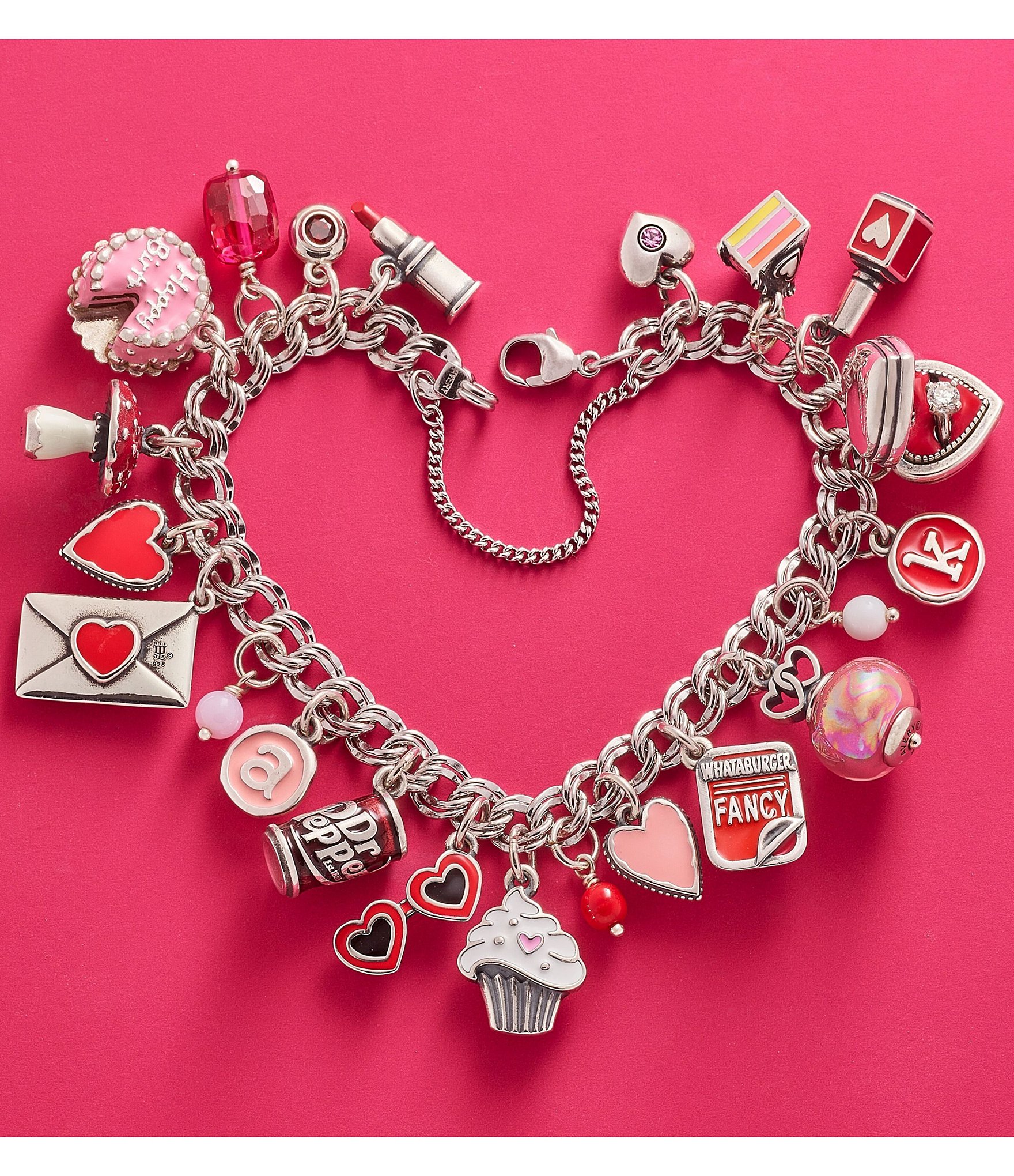 James Avery Medium Double Curb Chain Charm Bracelet