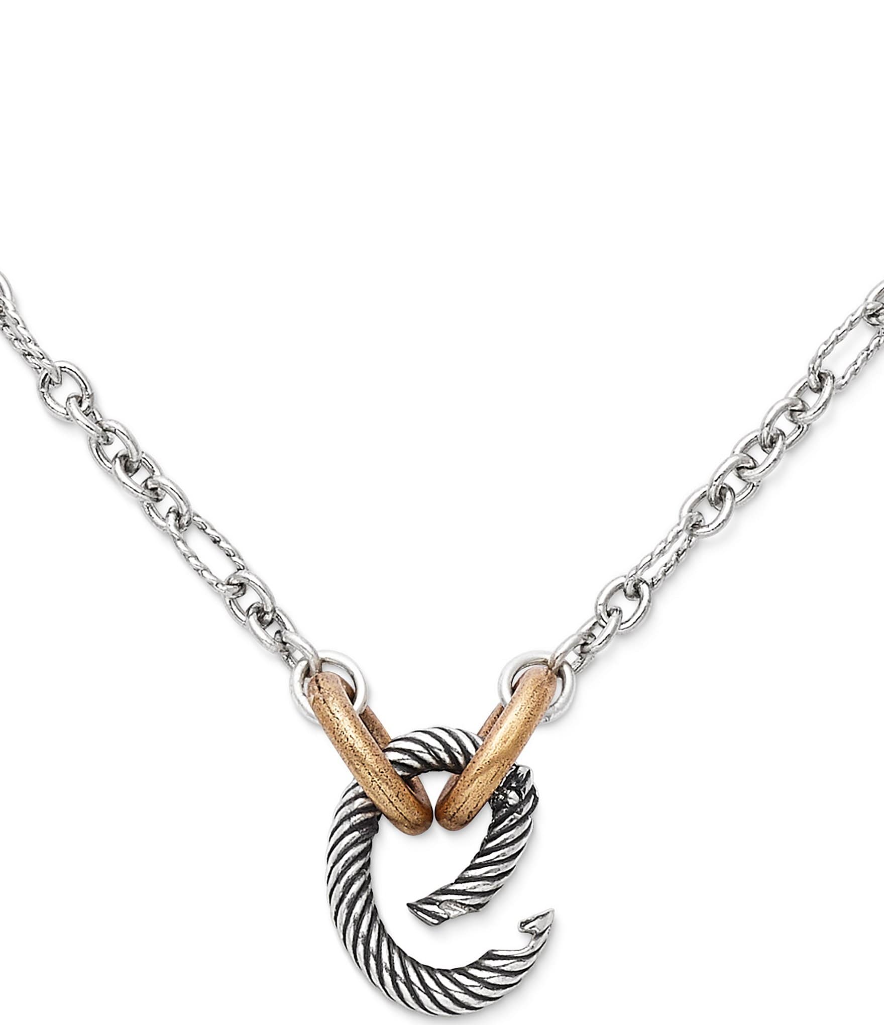 James Avery Oval Twist Changeable Charm Necklace