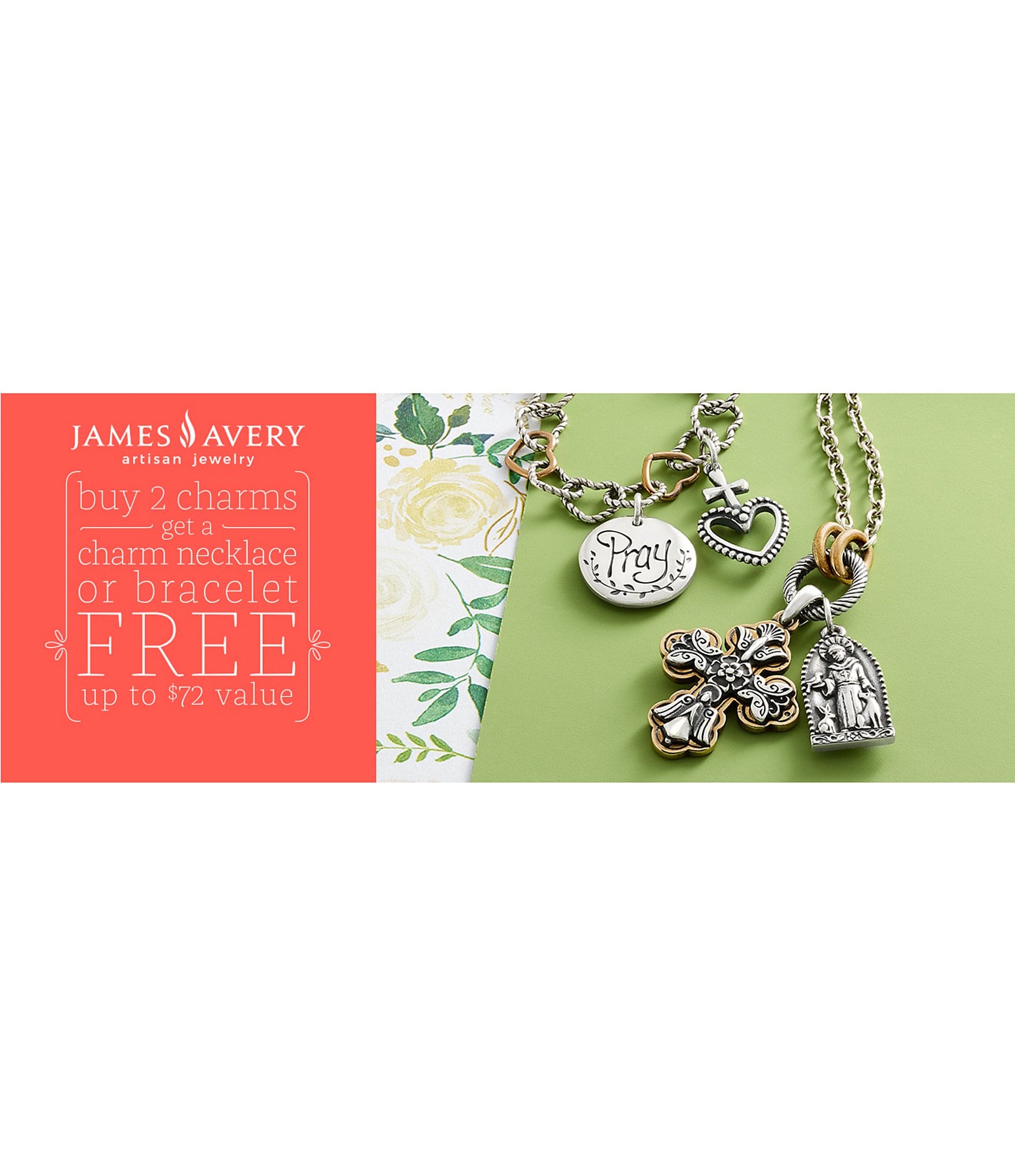 James Avery Oval Twist Changeable Charm Necklace