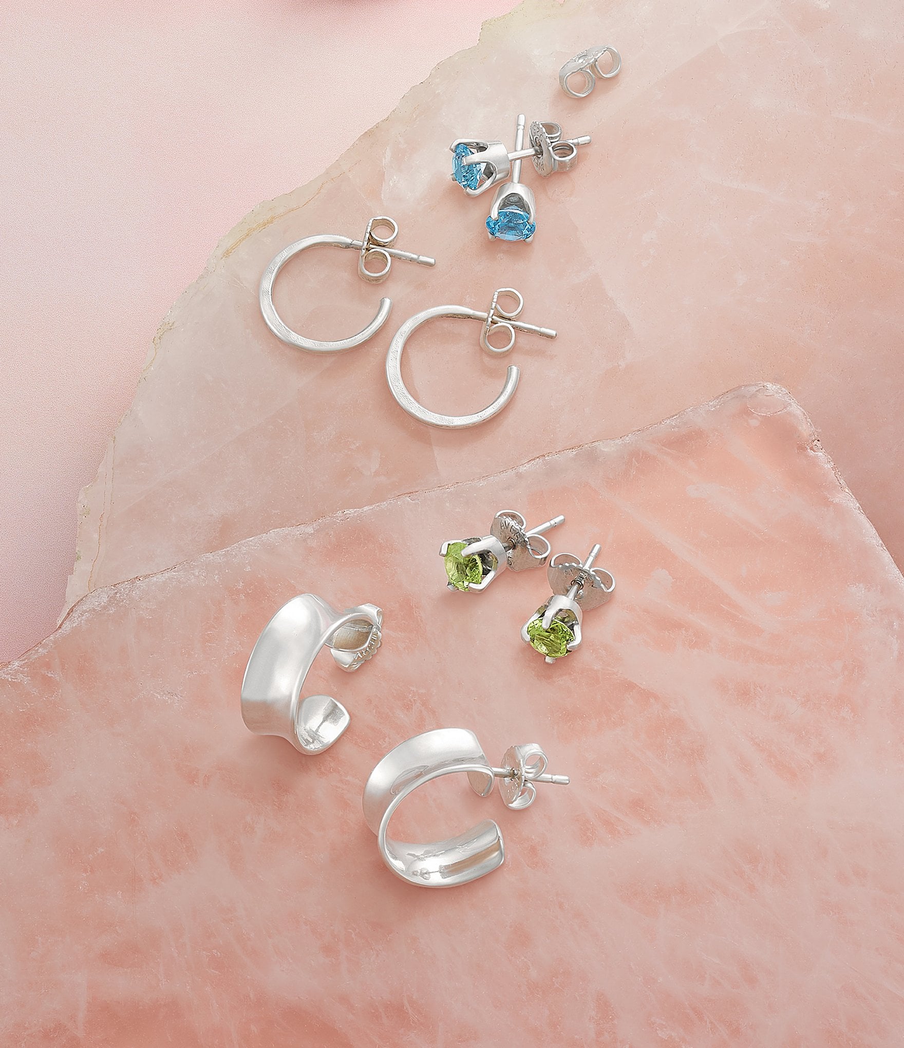 James Avery Peridot Gemstone August Birthstone Ear Posts