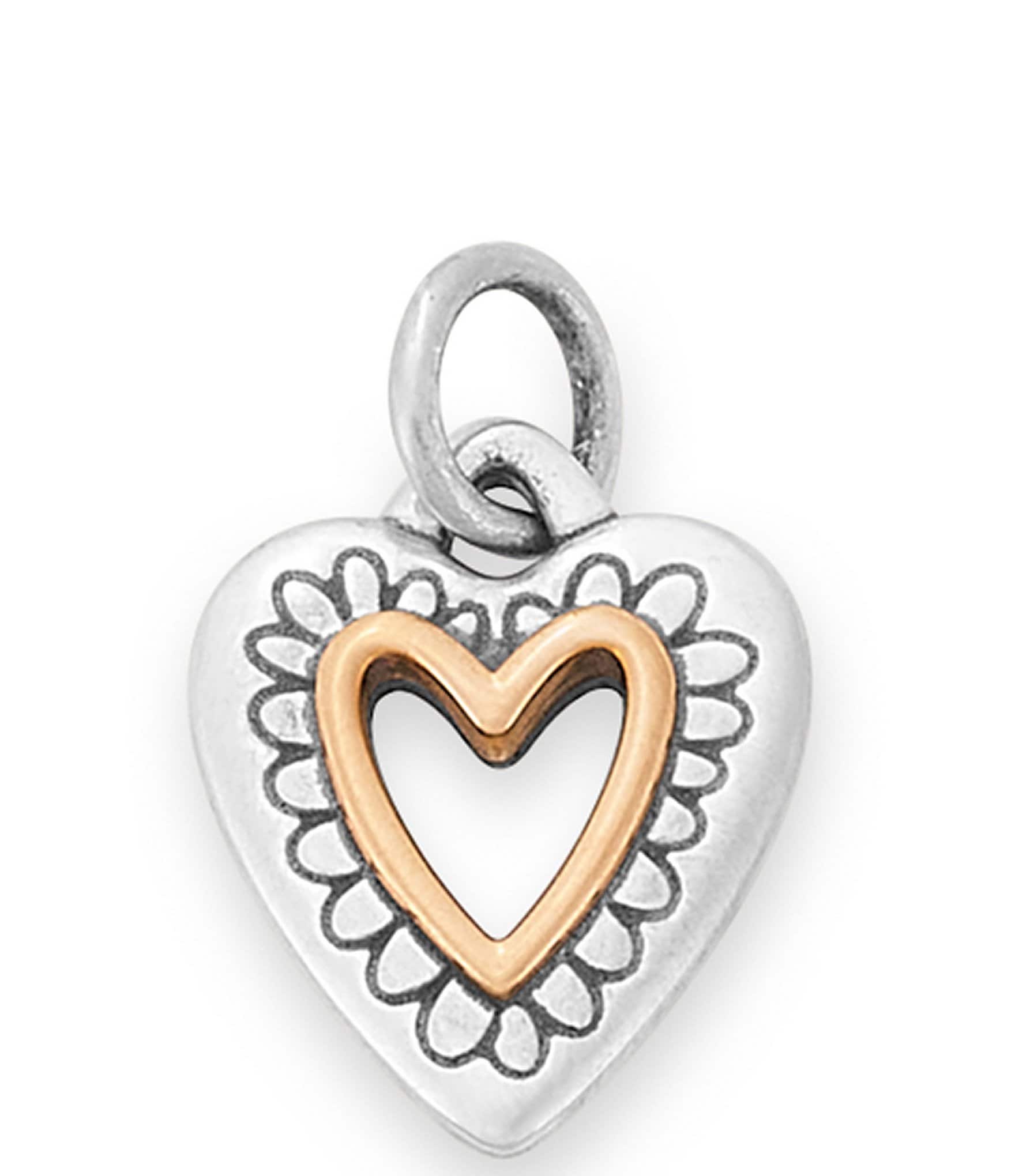 James Avery Heart with 2024 Charm - Sterling Silver