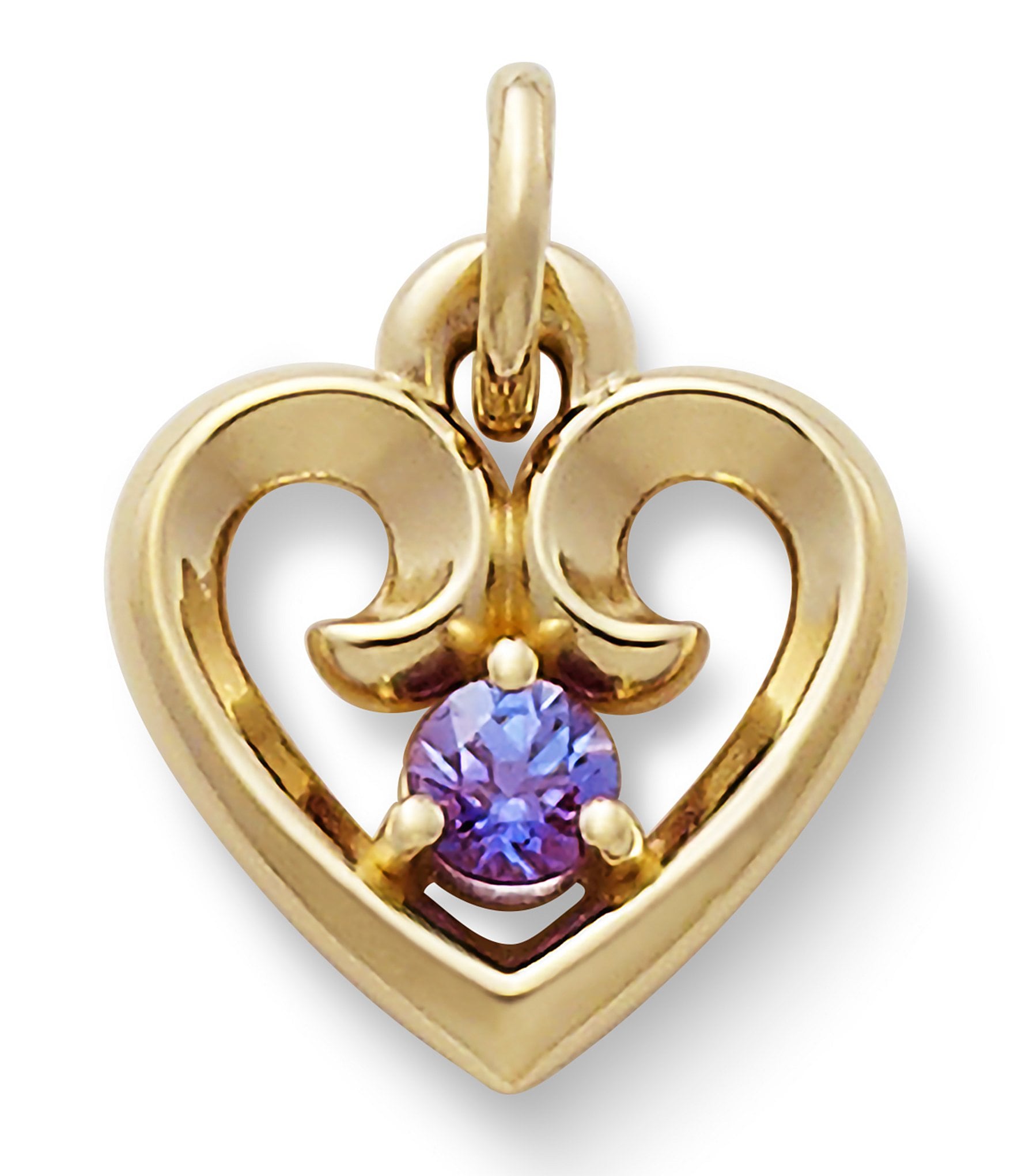 James Avery Remembrance Heart Pendant with Lab-Created Alexandrite ...