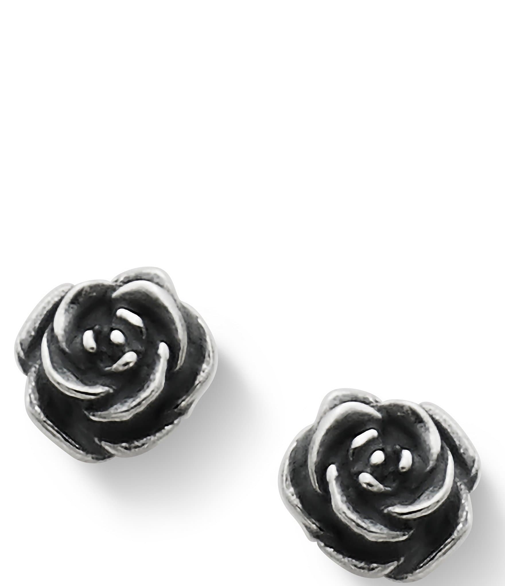 Black Rose Drip Glazed Earrings – Pearl Novel