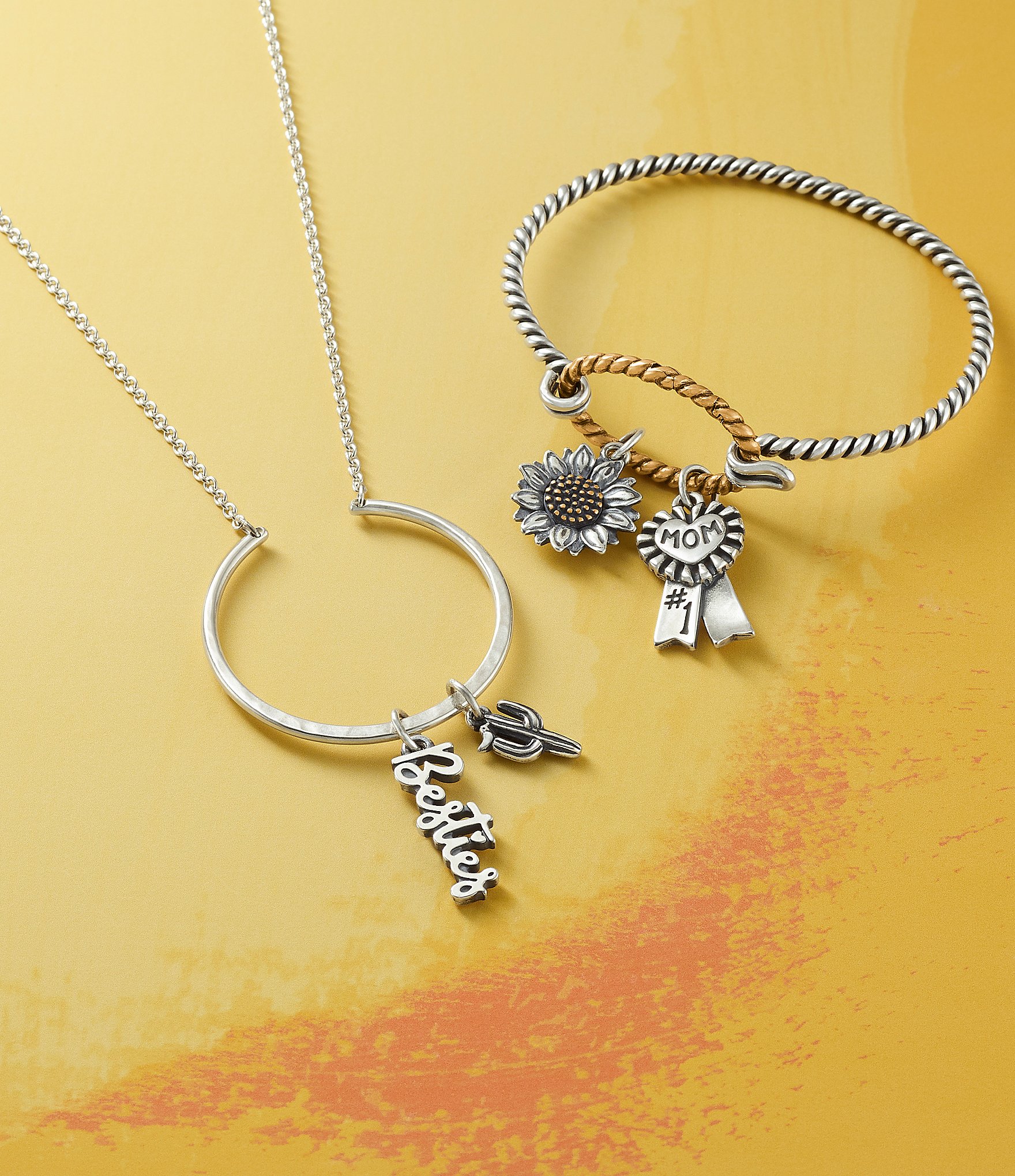 James Avery Saguaro Cactus with Bird Charm