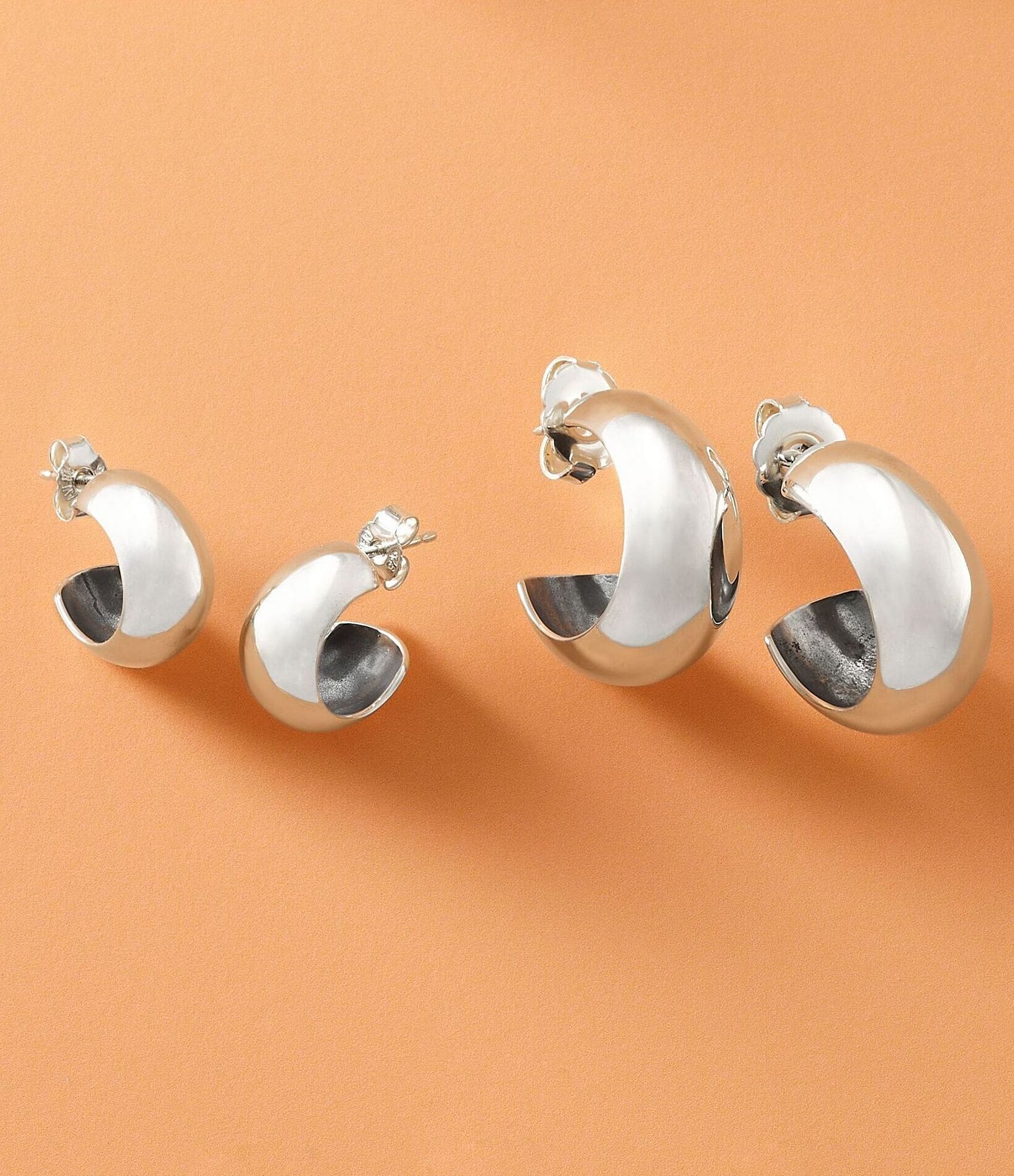 James Avery Domed Hoop Earrings