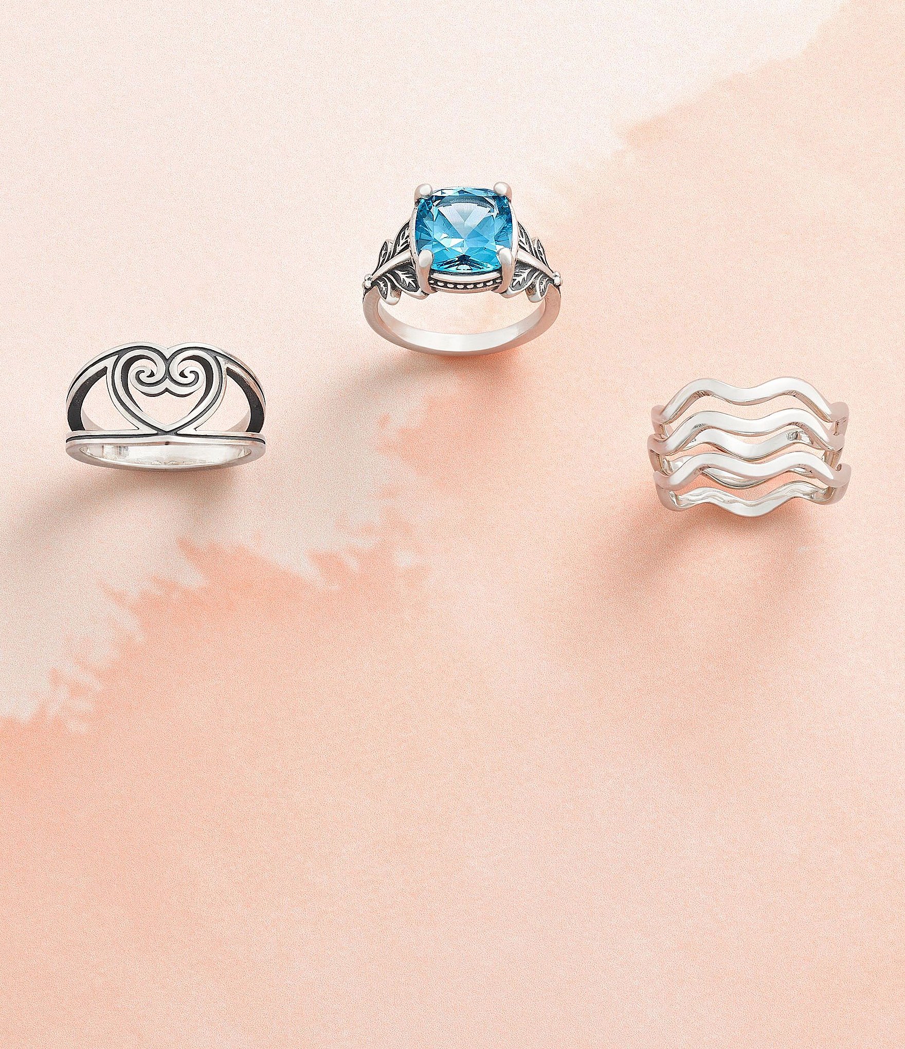 James Avery Squiggle Ring Set