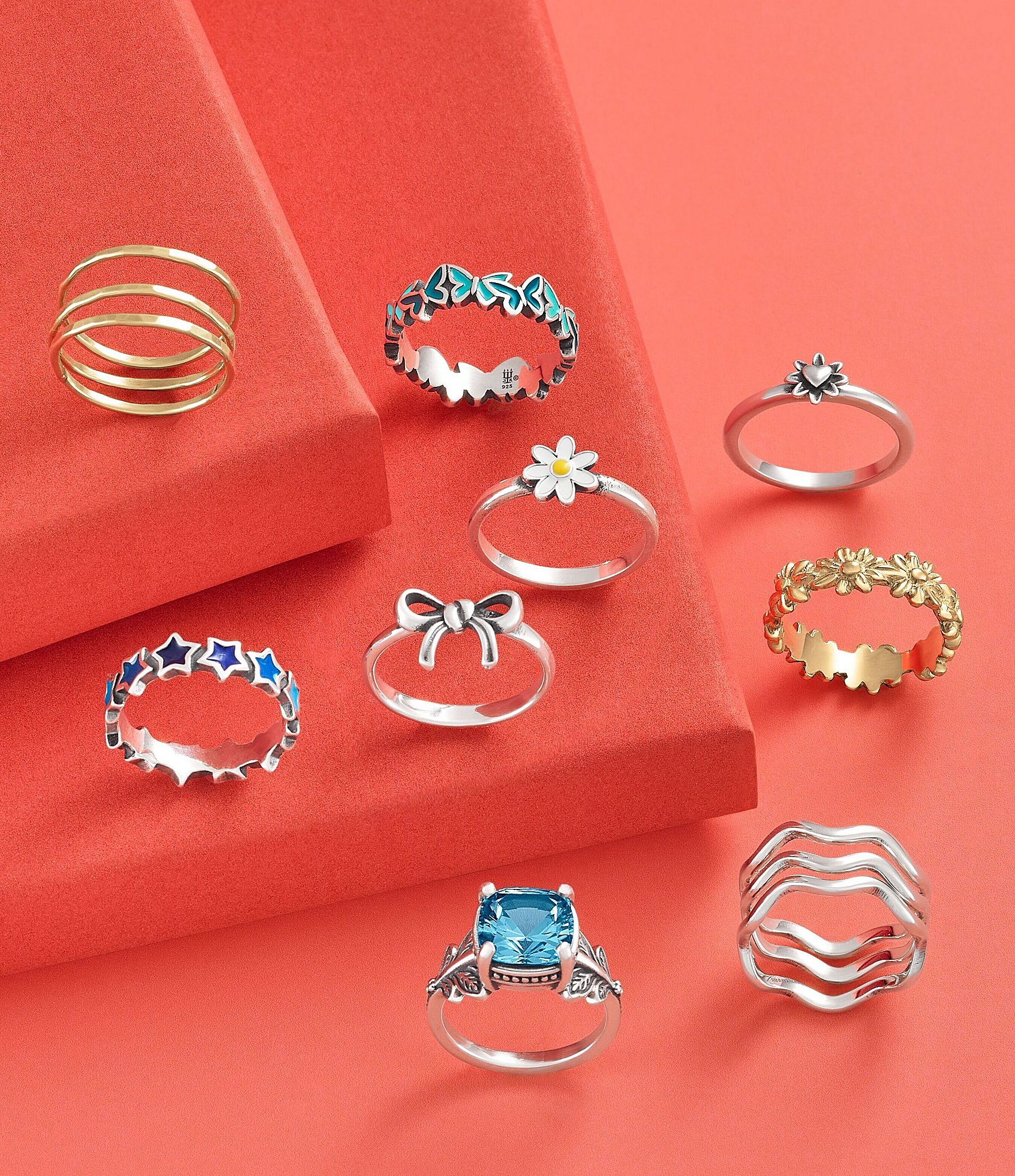 James Avery Squiggle Ring Set