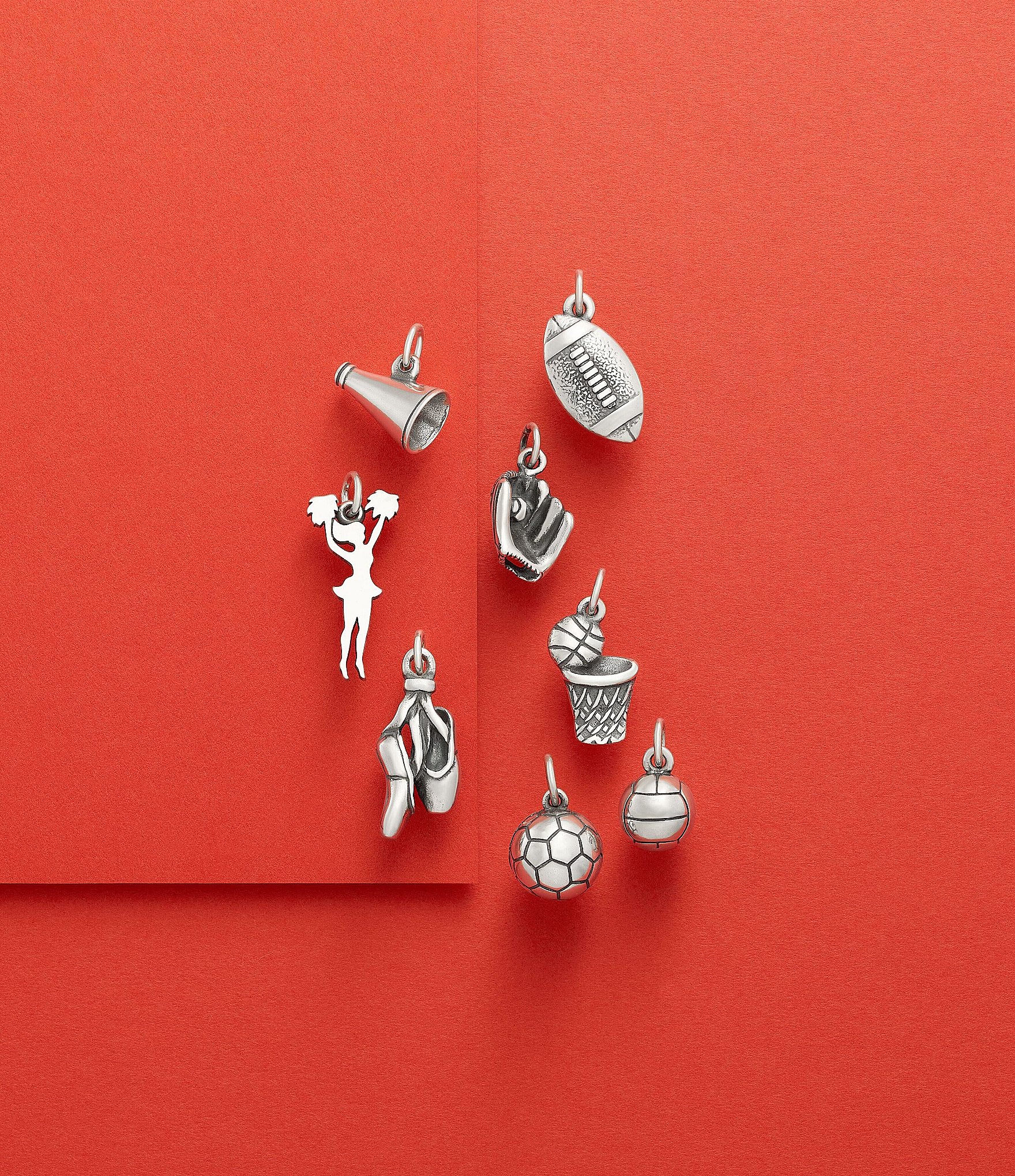 James Avery Sterling Silver Basketball & Hoop Charm