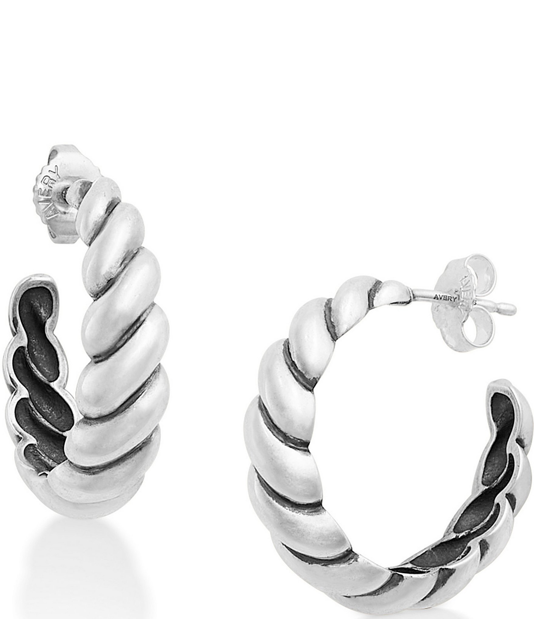 James Avery Sterling Silver Half Twist Hoop Earrings